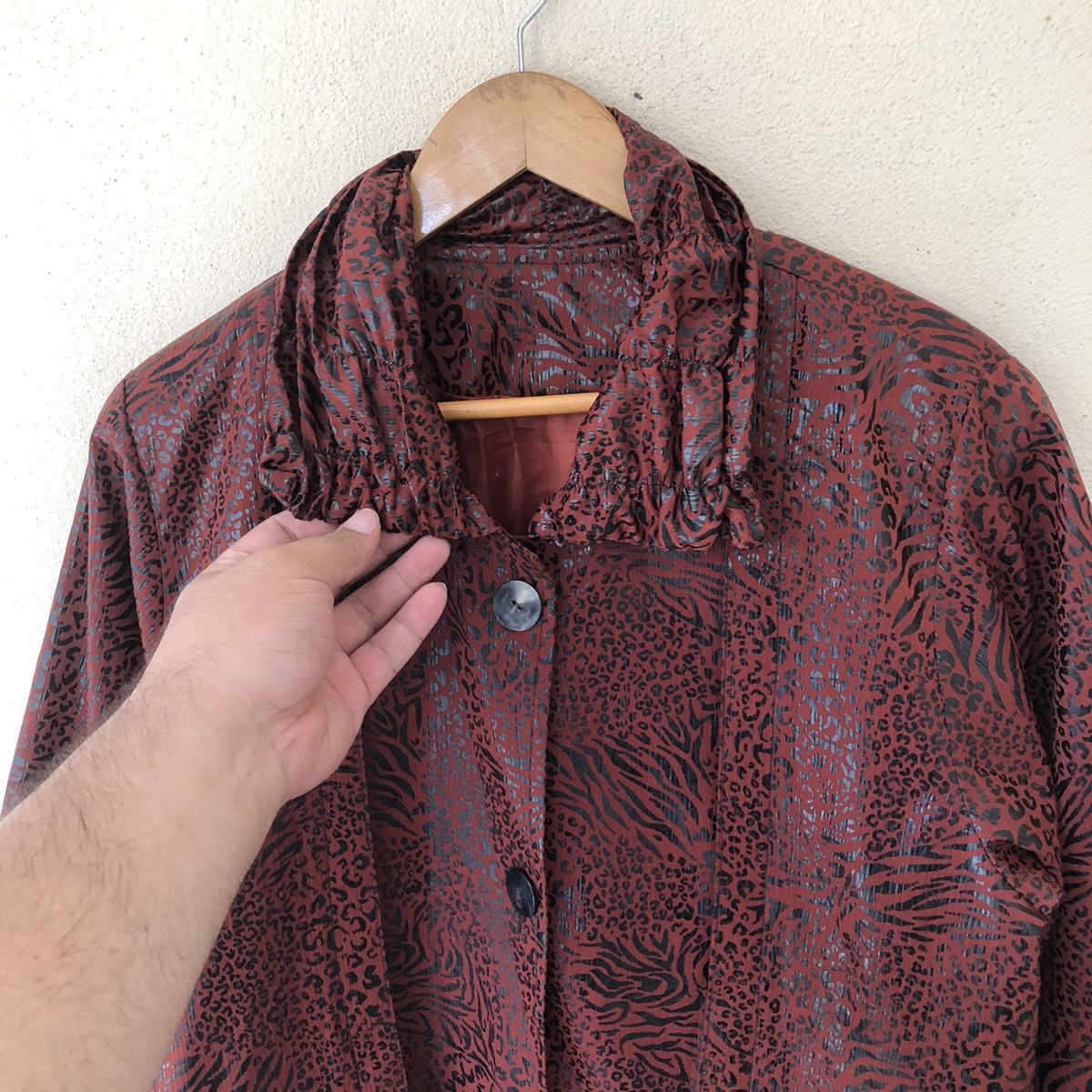 Japanese Brand RARE DESIGN TIGER RED STRIPE LONG JACKET INSPIRED RICK OWENS Size US M / EU 48-50 / 2 - 5 Thumbnail
