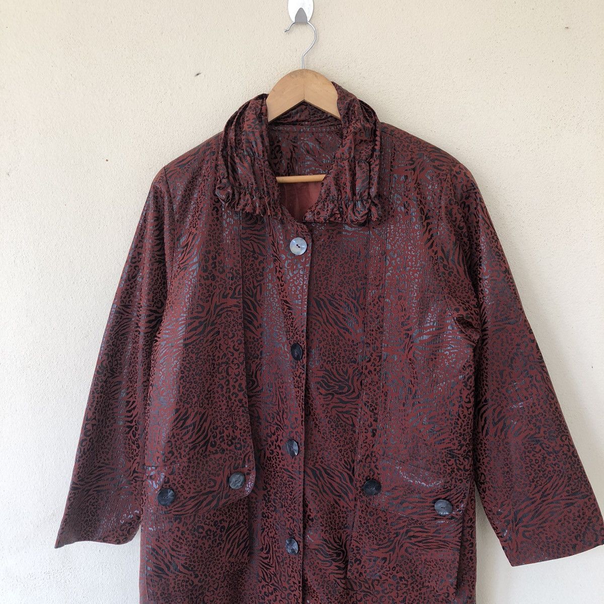 Japanese Brand RARE DESIGN TIGER RED STRIPE LONG JACKET INSPIRED RICK OWENS Size US M / EU 48-50 / 2 - 3 Thumbnail