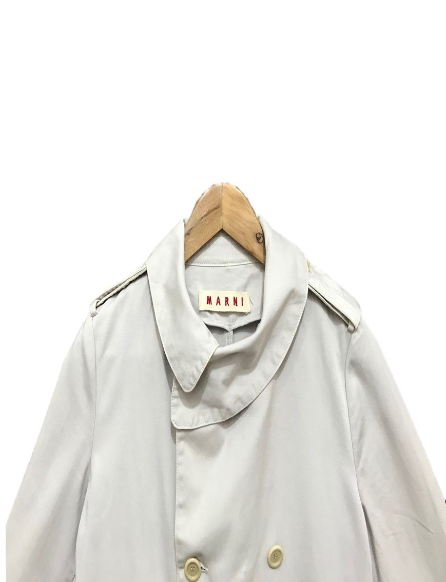 Marni MARNI Cotton Long Trench Coat Jacket Size US S / EU 44-46 / 1 - 4 Thumbnail