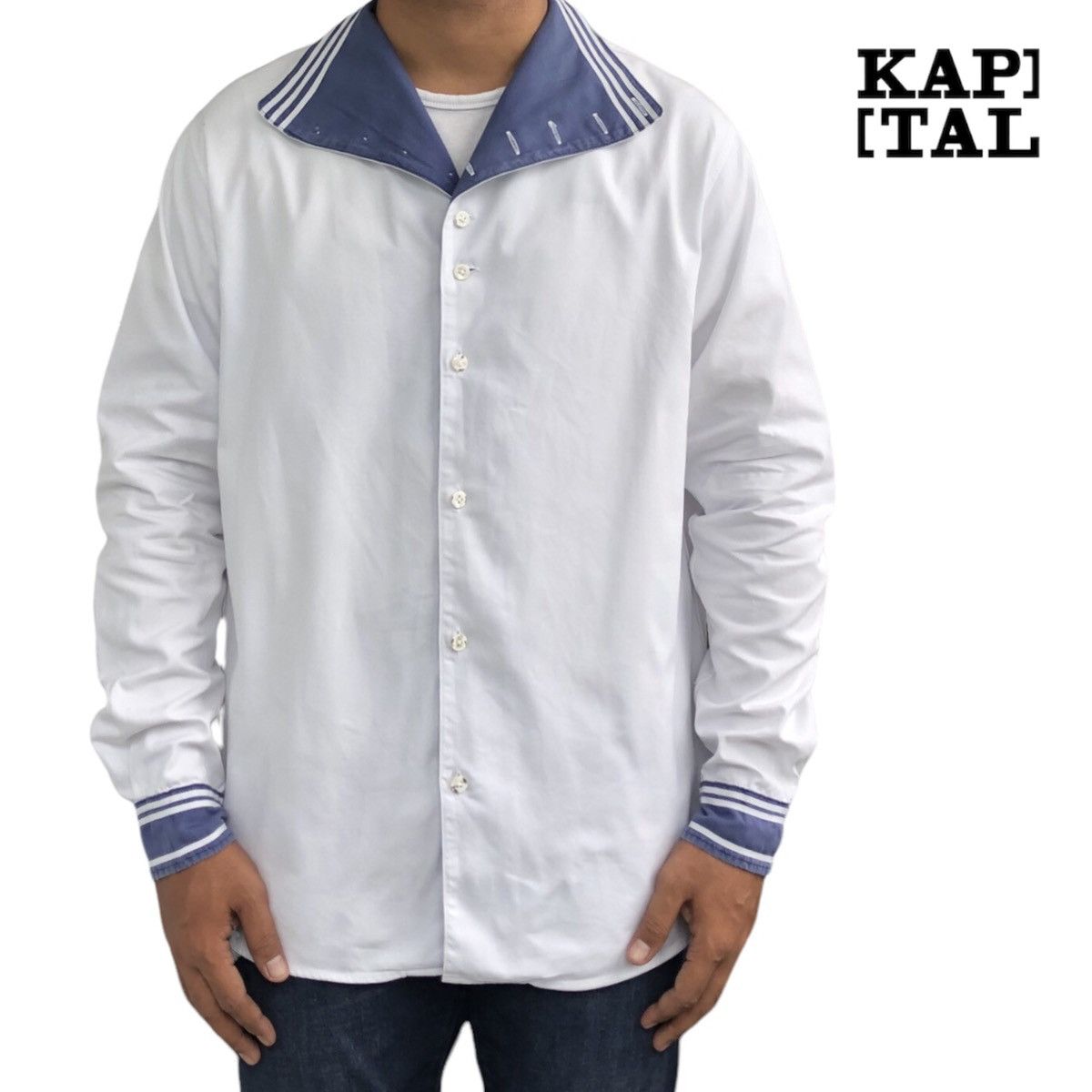 Kapital Kapital Shawl Collar Button Up Shirt Size US XL / EU 56 / 4 - 1 Thumbnail