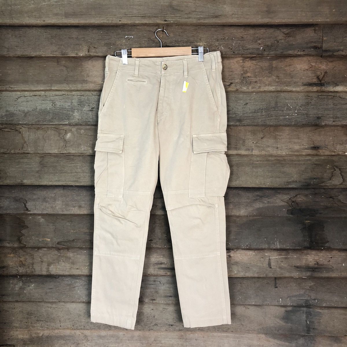 East Harbour Surplus DLL East Harbour Surplus Cream Cargo Multipocket Pants #1363 Size US 30 / EU 46 - 1 Thumbnail