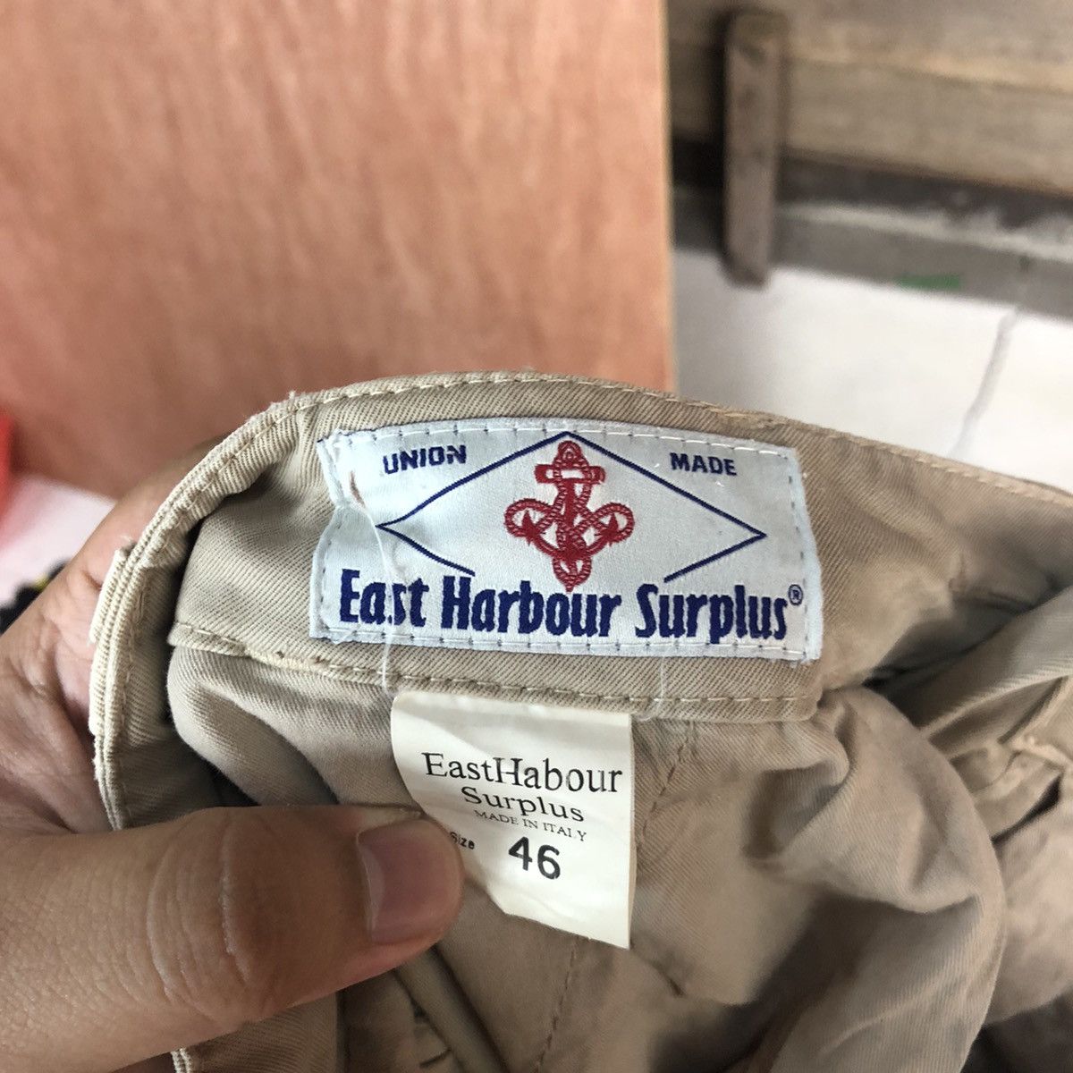 East Harbour Surplus DLL East Harbour Surplus Cream Cargo Multipocket Pants #1363 Size US 30 / EU 46 - 14 Thumbnail