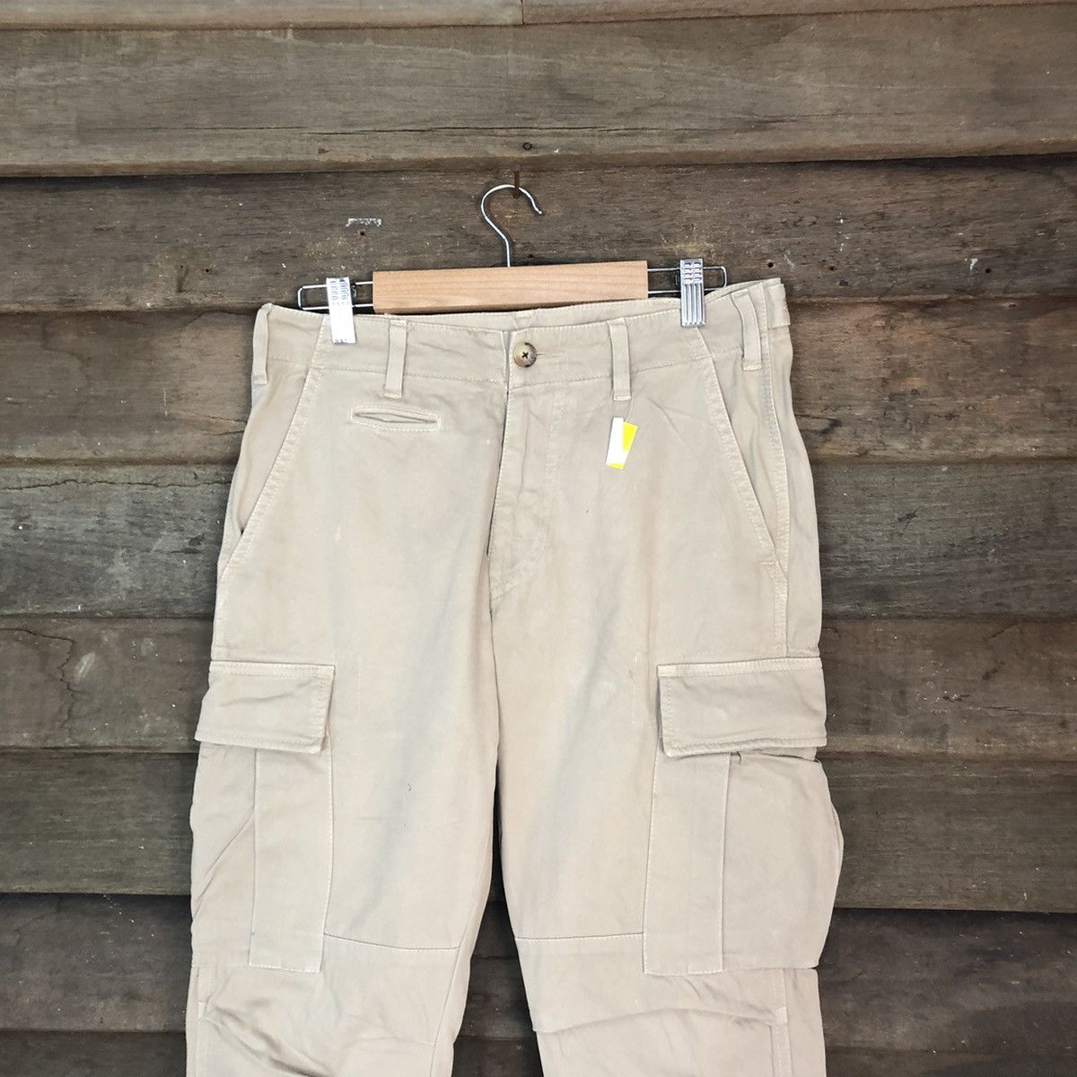 East Harbour Surplus DLL East Harbour Surplus Cream Cargo Multipocket Pants #1363 Size US 30 / EU 46 - 2 Thumbnail