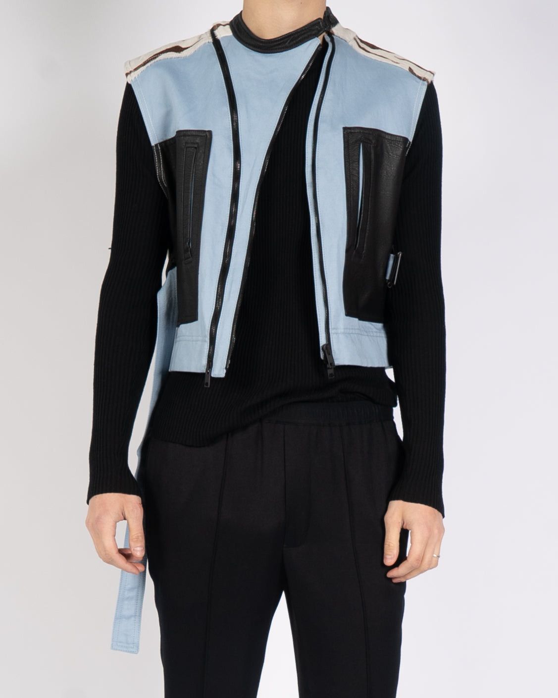Haider Ackermann SS20 Mixed Fabric Leo Waist-Coat Size 36S - 4 Thumbnail