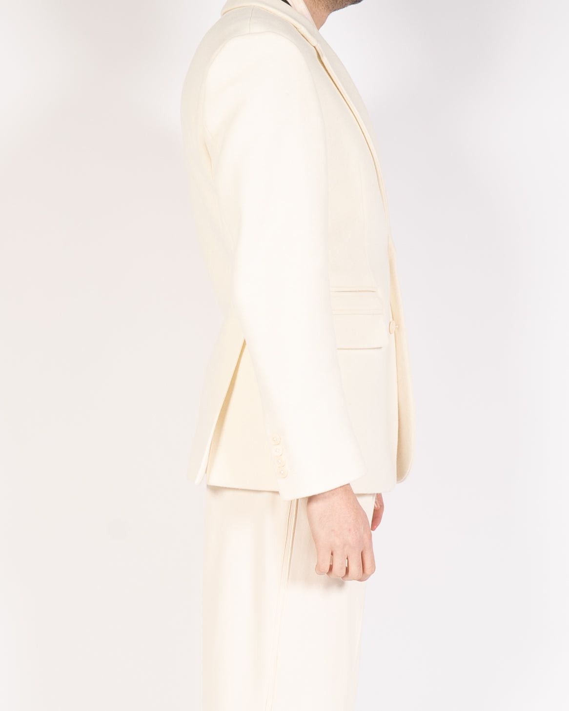 Haider Ackermann FW20 Ivory Wool Classic Blazer Size US M / EU 48-50 / 2 - 4 Thumbnail