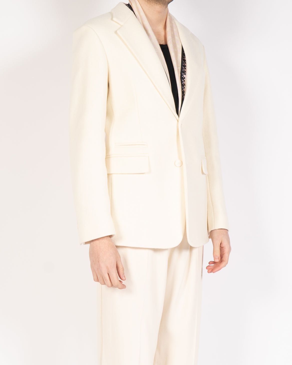 Haider Ackermann FW20 Ivory Wool Classic Blazer Size US M / EU 48-50 / 2 - 6 Thumbnail