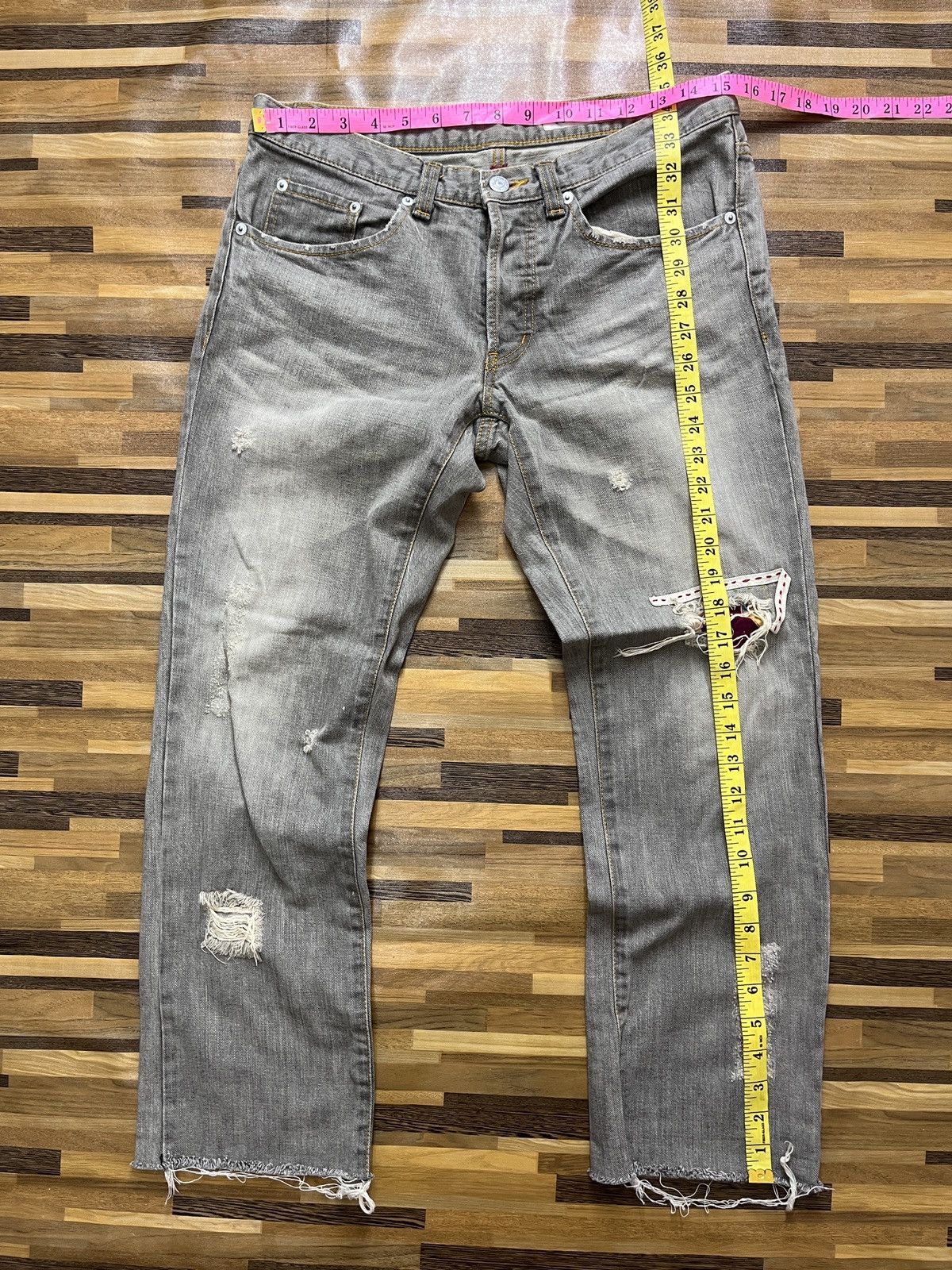 Designer × Issey Miyake × Japanese Brand Distressed Issey Miyake Sunao Kuwahara Patches Denim Size US 30 / EU 46 - 4 Thumbnail
