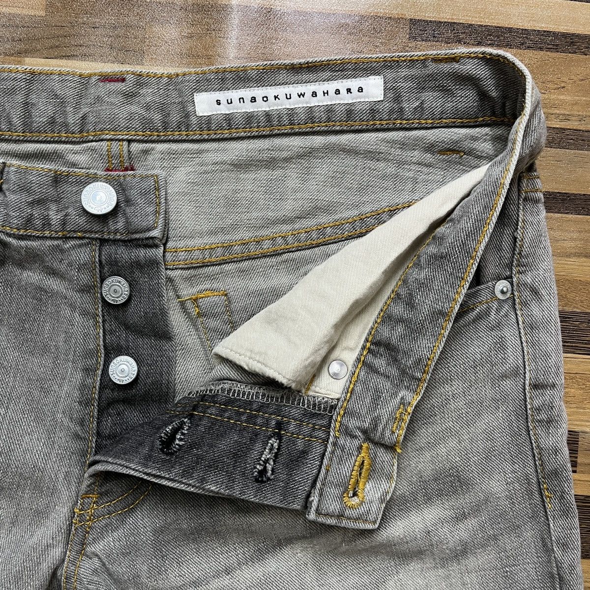 Designer × Issey Miyake × Japanese Brand Distressed Issey Miyake Sunao Kuwahara Patches Denim Size US 30 / EU 46 - 9 Thumbnail