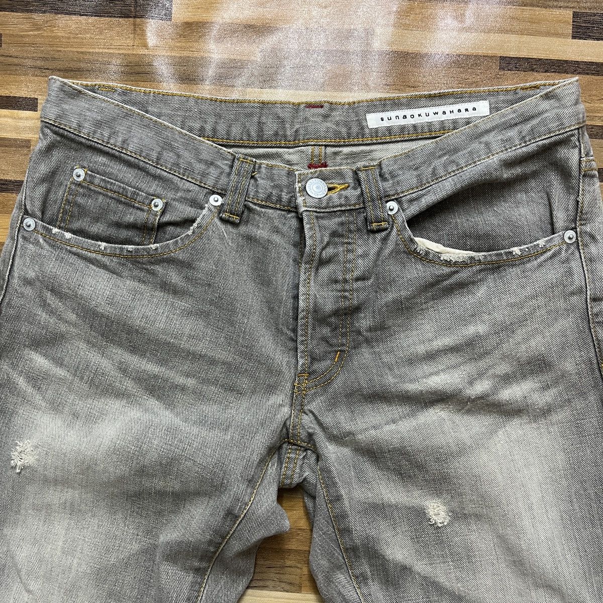 Designer × Issey Miyake × Japanese Brand Distressed Issey Miyake Sunao Kuwahara Patches Denim Size US 30 / EU 46 - 5 Thumbnail