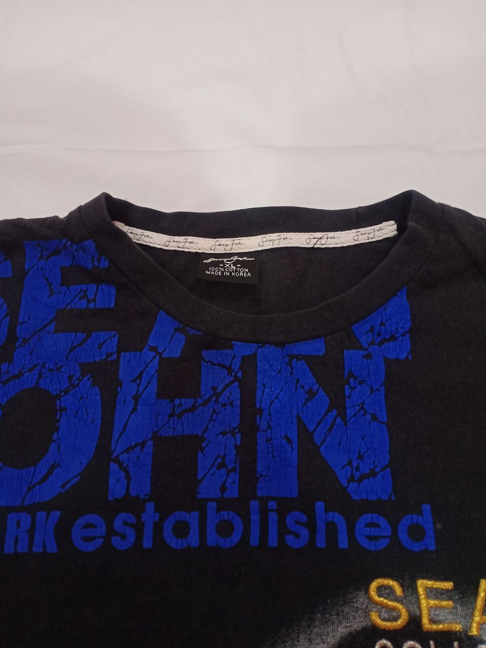 Sean John × Vintage Vintage Sean John Over Print Tee Size US L / EU 52-54 / 3 - 4 Thumbnail