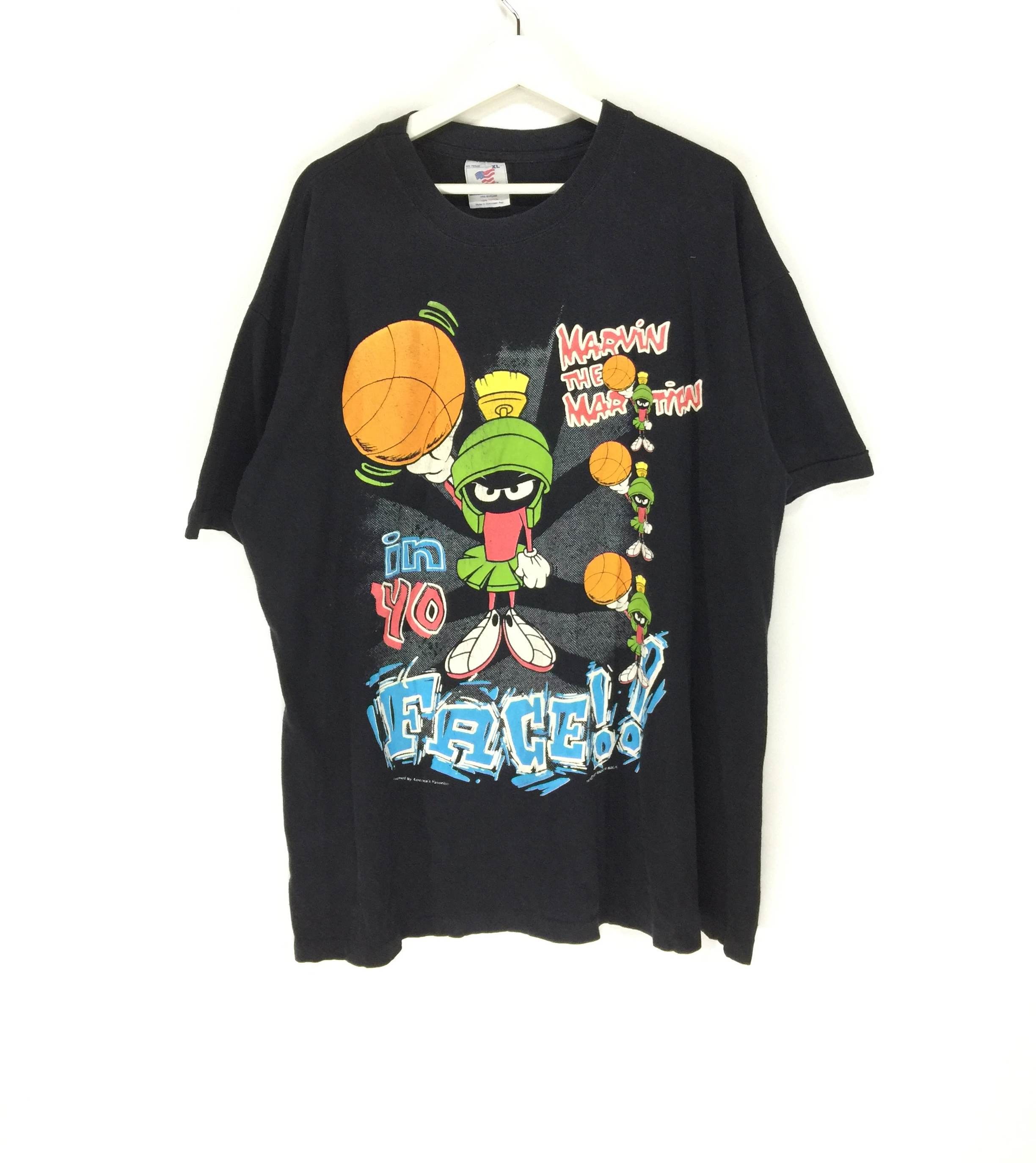 Rap Tees × Vintage × Warner Bros Marvin the martian in yo face vintage 90s tshirt Size US XL / EU 56 / 4 - 1 Thumbnail