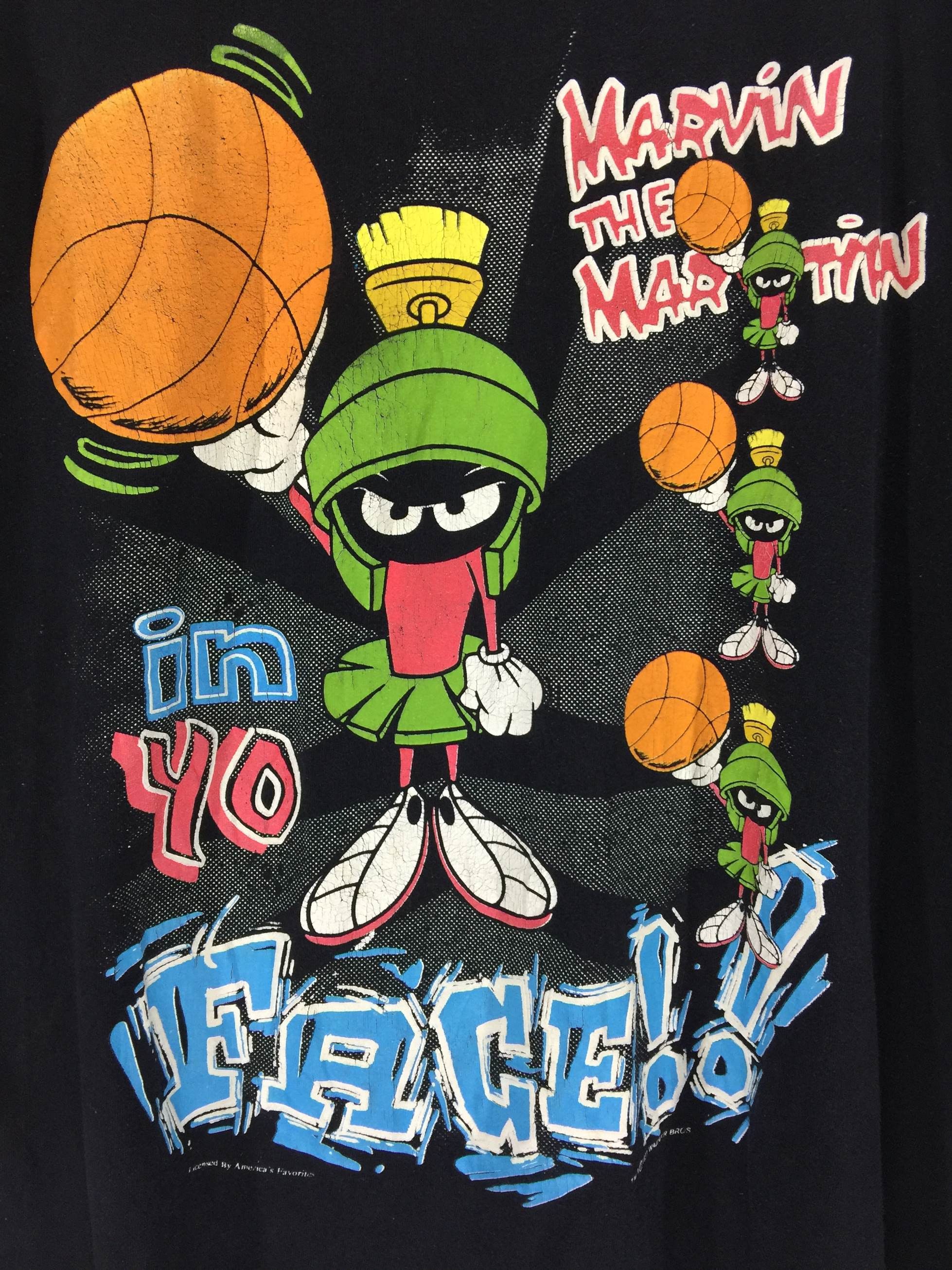 Rap Tees × Vintage × Warner Bros Marvin the martian in yo face vintage 90s tshirt Size US XL / EU 56 / 4 - 3 Thumbnail