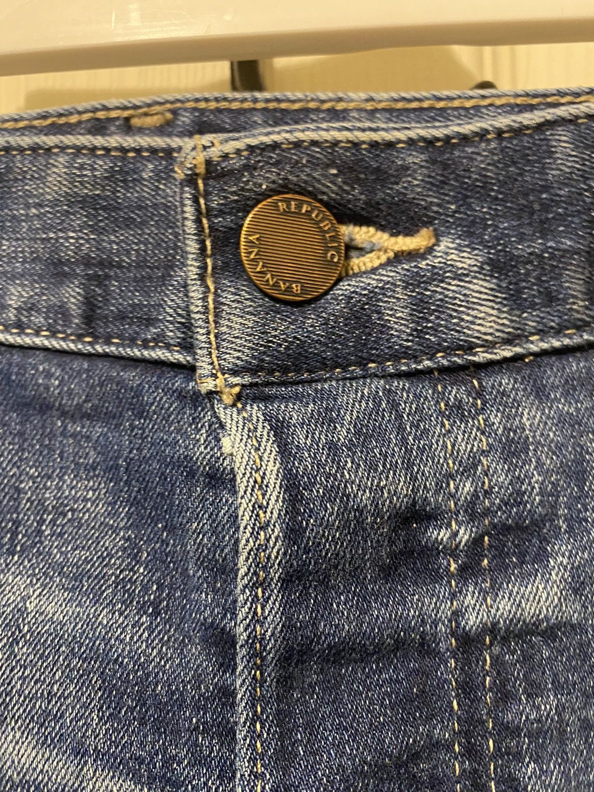 Banana Republic White Oak Cone Selvedge Denim Jeans 32 x 30 Size US 32 / EU 48 - 4 Thumbnail