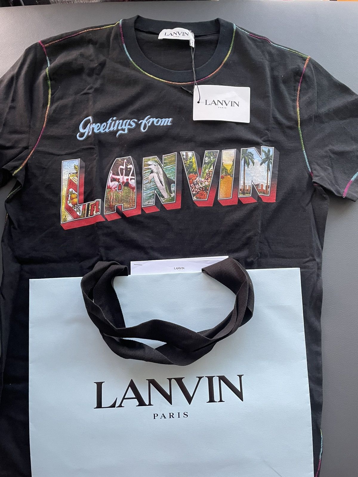 Lanvin Super Runway Logo Tee T-shirt Limited Edition Brand New Size US M / EU 48-50 / 2 - 2 Thumbnail