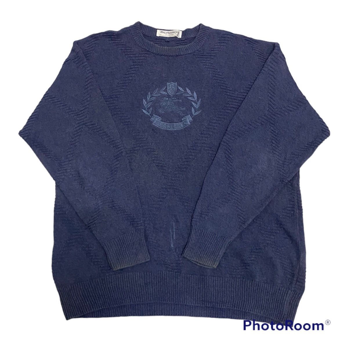 Burberry × Japanese Brand × Vintage Offer‼️Vintage Burberrys Knitwear Embroided Logo Size US XL / EU 56 / 4 - 11 Thumbnail