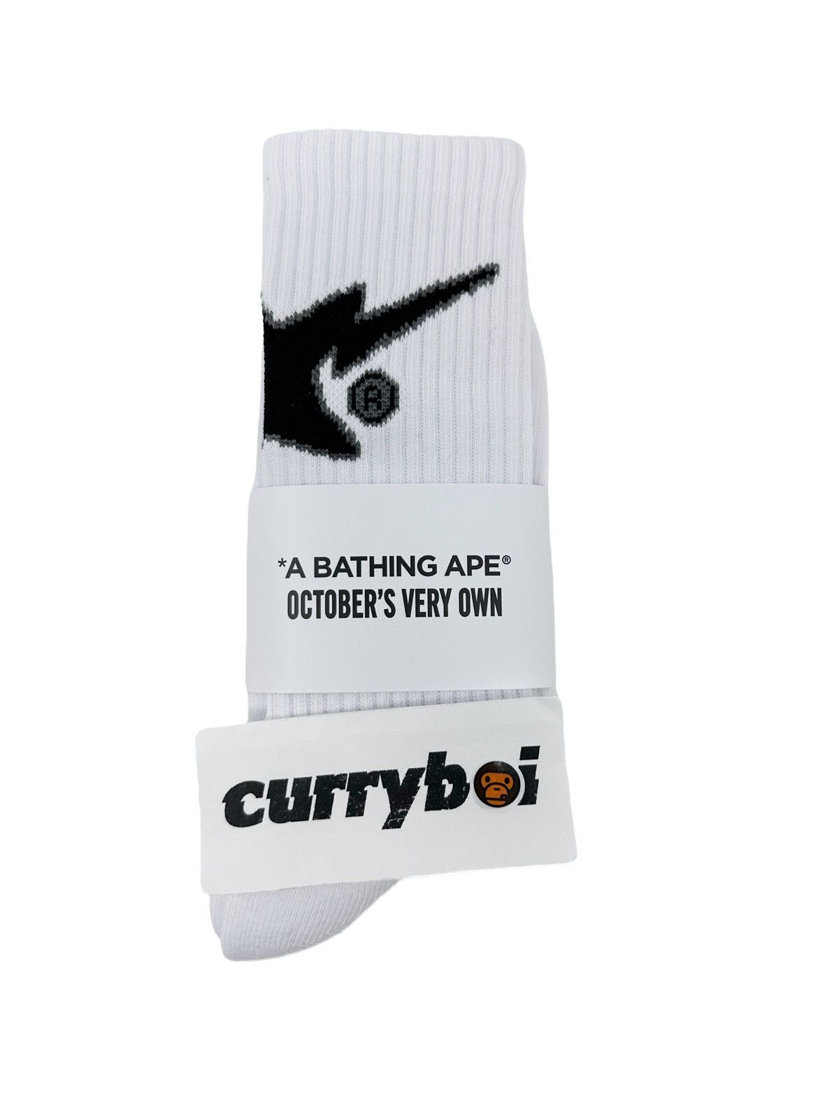 Bape × October's Very Own (Size M) BAPE X OVO Socks White Size ONE SIZE - 4 Thumbnail
