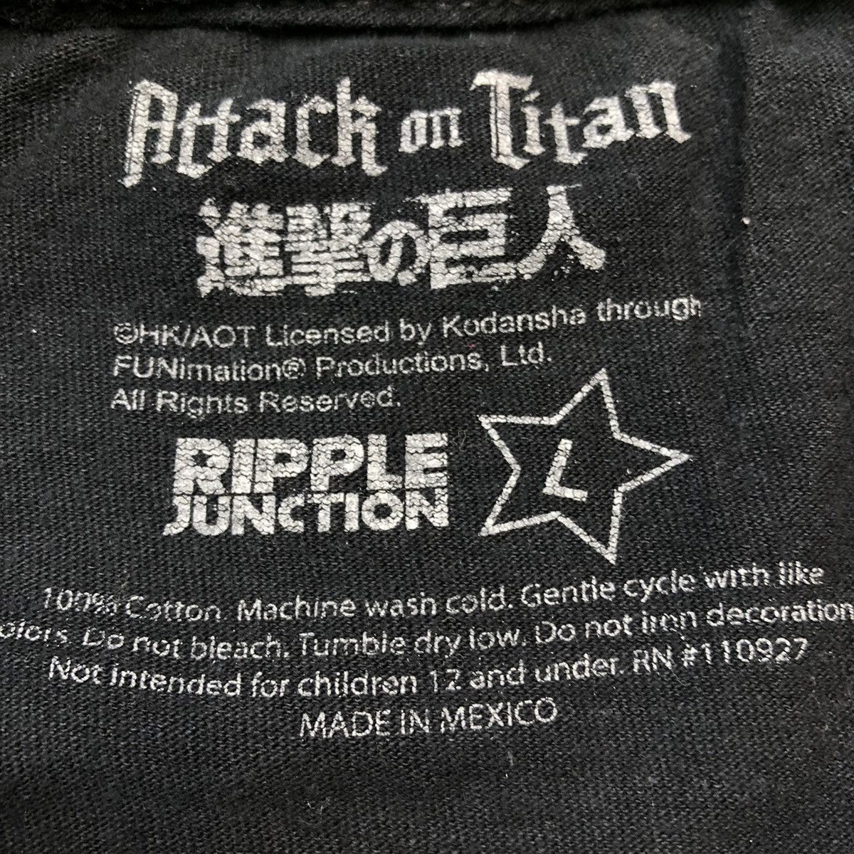 Anime Attack On Titan T Shirt Anime Promo Graphic Short Sleeve Tee Size US L / EU 52-54 / 3 - 6 Thumbnail
