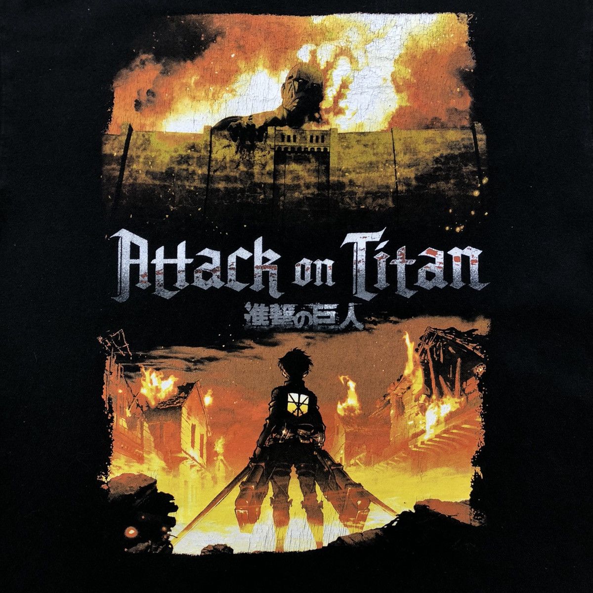 Anime Attack On Titan T Shirt Anime Promo Graphic Short Sleeve Tee Size US L / EU 52-54 / 3 - 2 Thumbnail