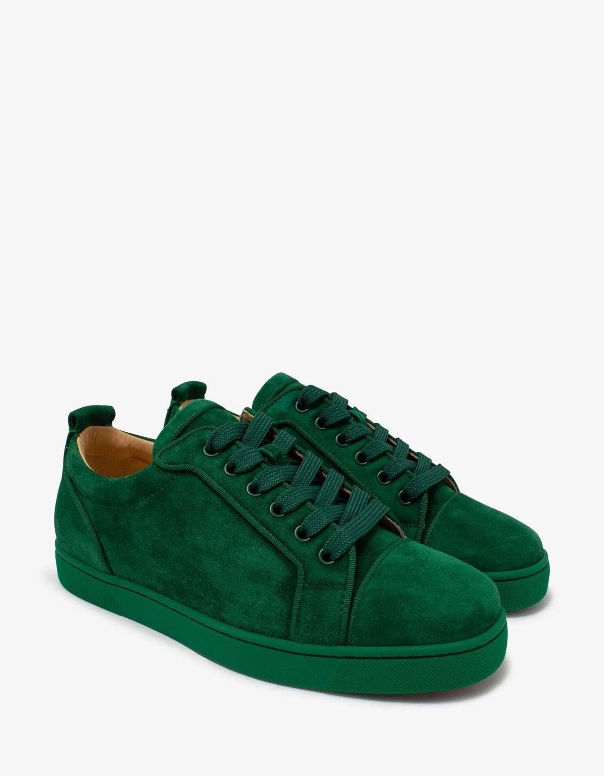 Christian Louboutin Louis Junior Orlato Green Suede Trainers Grailed