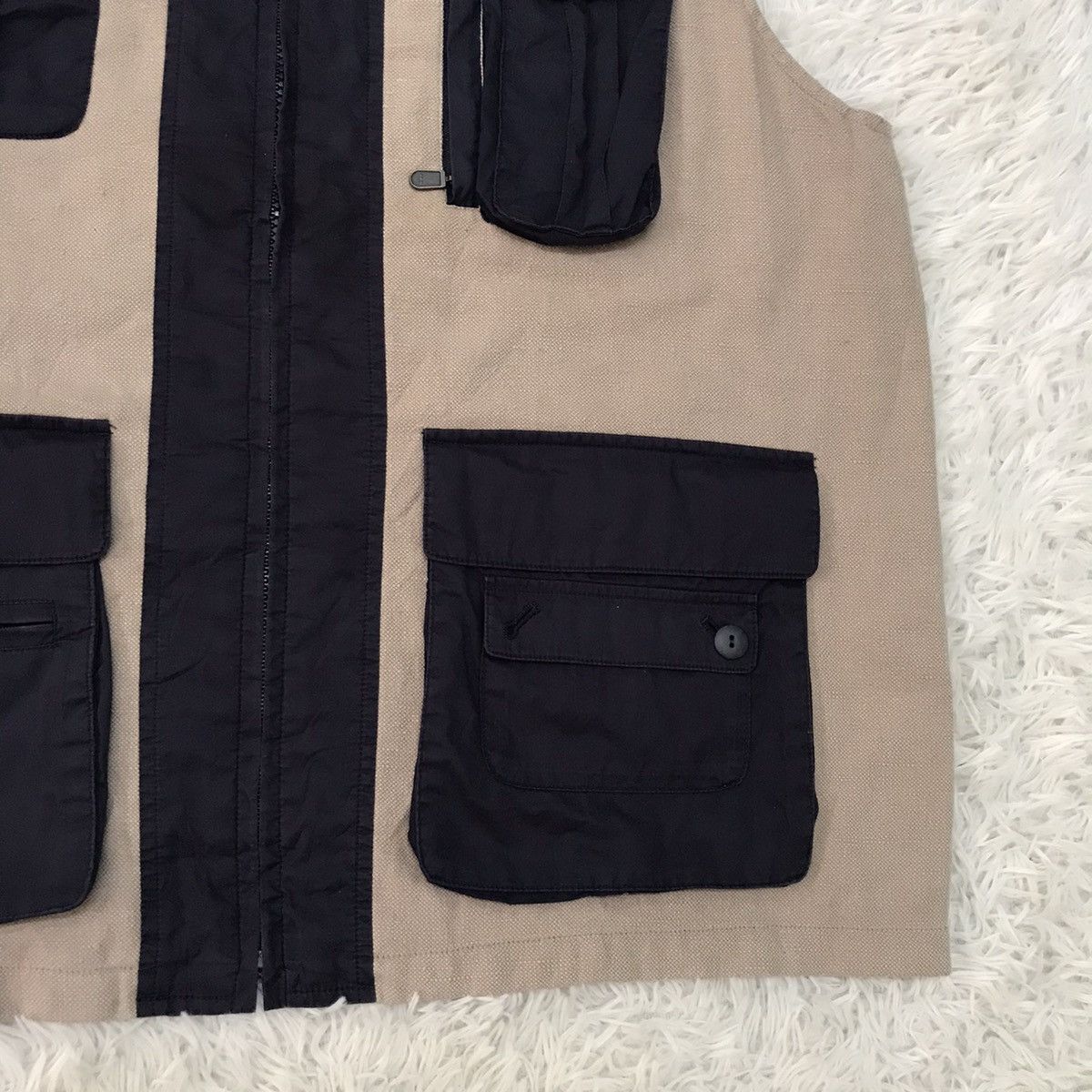 Japanese Brand MULTI POCKET VEST TANK TOP CROSS HAVEN RARE DESIGN👍 Size US L / EU 52-54 / 3 - 8 Thumbnail