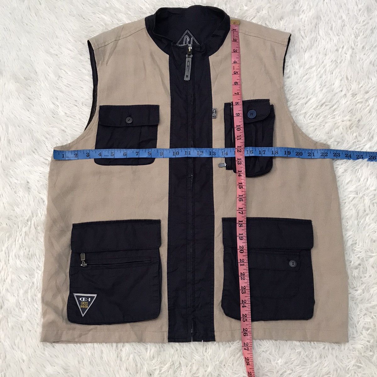 Japanese Brand MULTI POCKET VEST TANK TOP CROSS HAVEN RARE DESIGN👍 Size US L / EU 52-54 / 3 - 3 Thumbnail