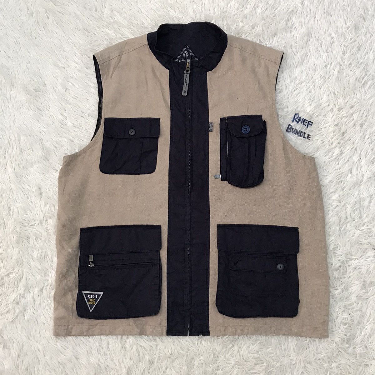 Japanese Brand MULTI POCKET VEST TANK TOP CROSS HAVEN RARE DESIGN👍 Size US L / EU 52-54 / 3 - 1 Thumbnail