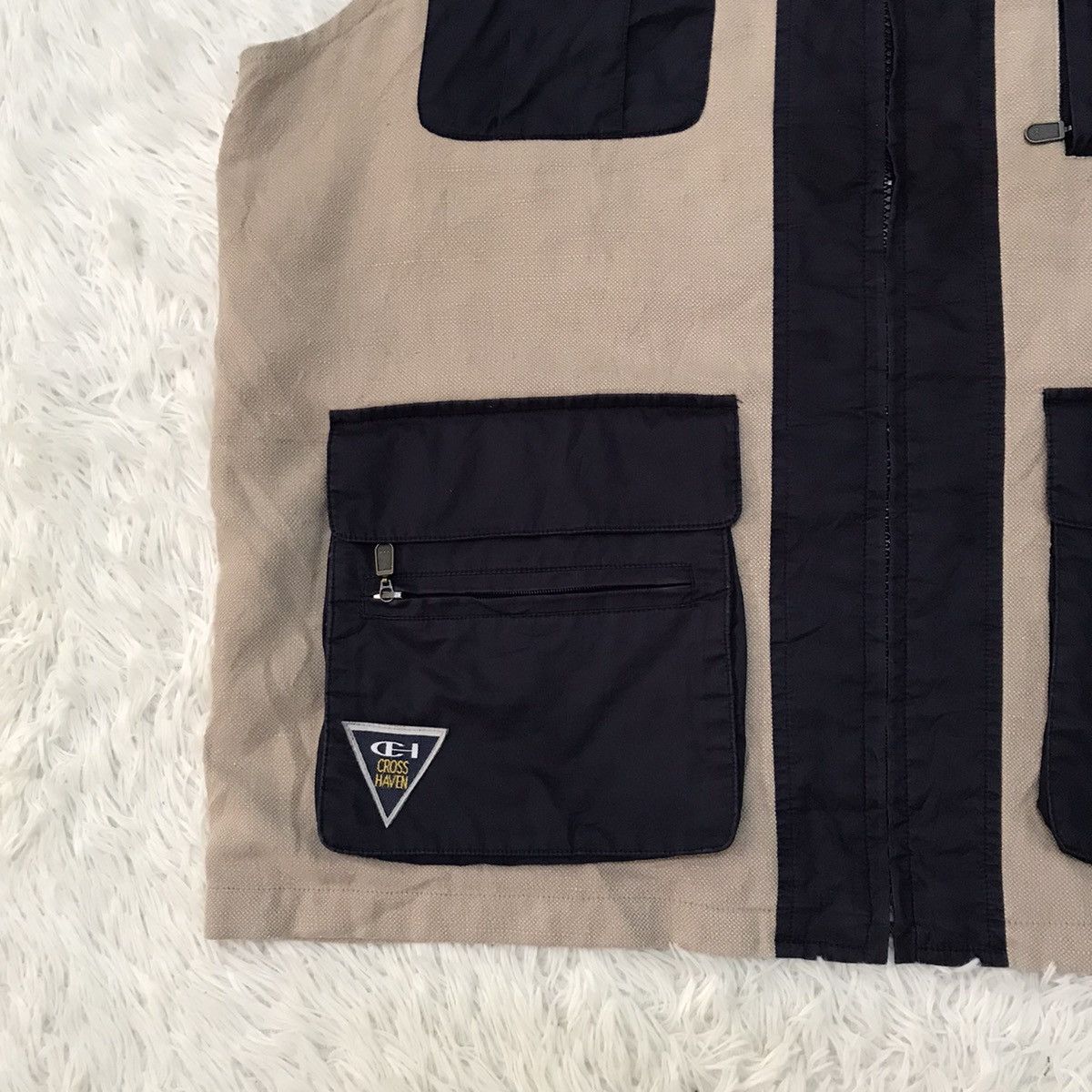 Japanese Brand MULTI POCKET VEST TANK TOP CROSS HAVEN RARE DESIGN👍 Size US L / EU 52-54 / 3 - 7 Thumbnail