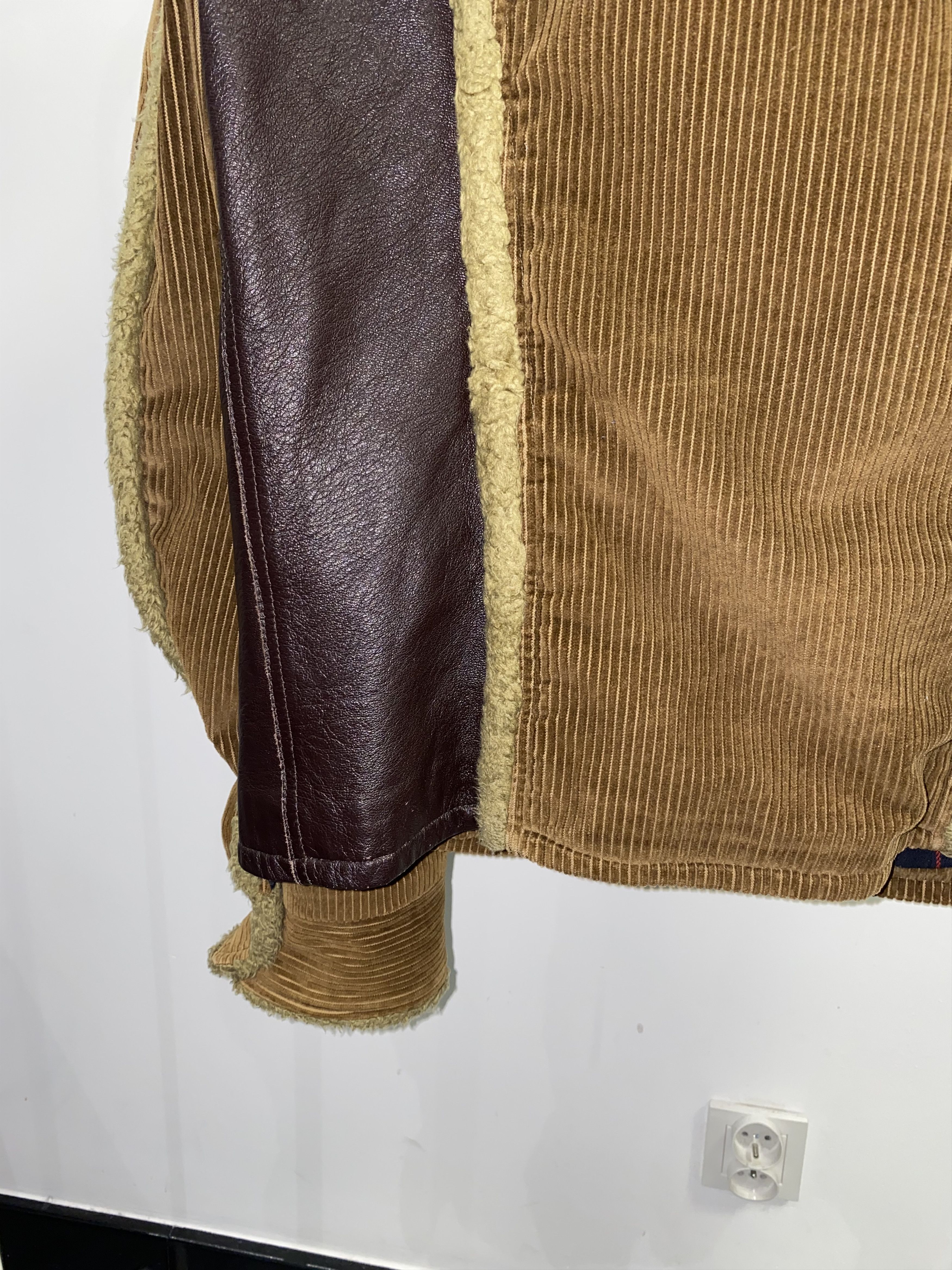 Dolce & Gabbana Dolce & Gabbana Small Logo Corduroy Wool Leather Jacket Size US L / EU 52-54 / 3 - 6 Thumbnail