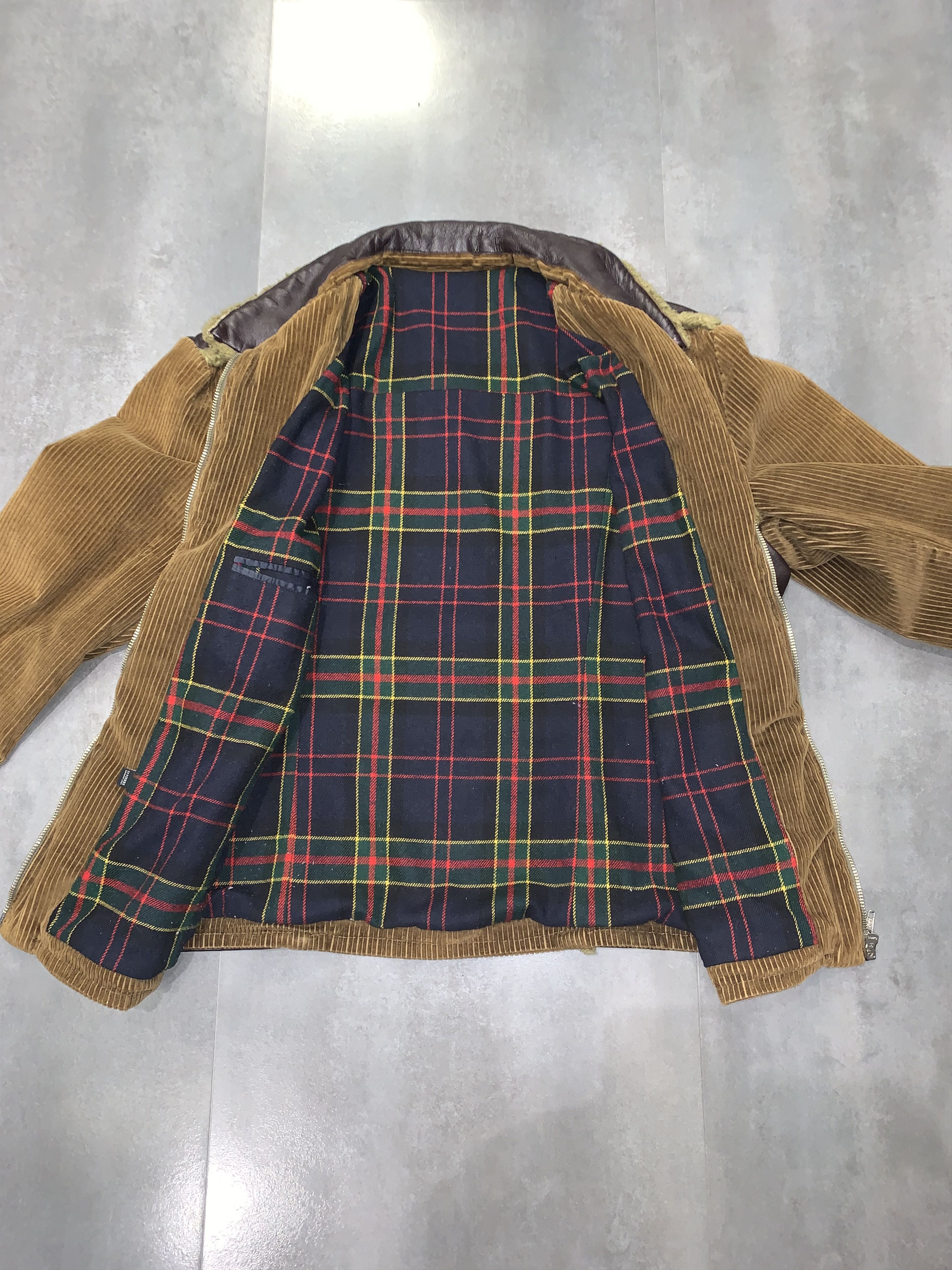 Dolce & Gabbana Dolce & Gabbana Small Logo Corduroy Wool Leather Jacket Size US L / EU 52-54 / 3 - 7 Thumbnail