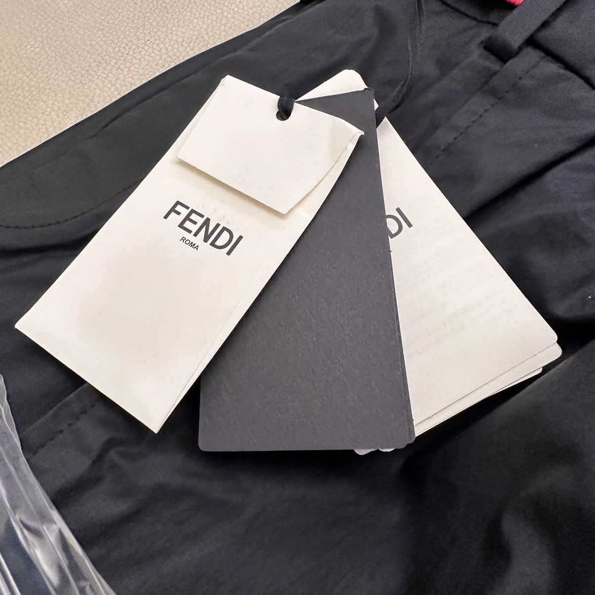 Fendi Fendi Black Nylon Trousers casual Pants cargo Logo Belt Size US 32 / EU 48 - 9 Thumbnail