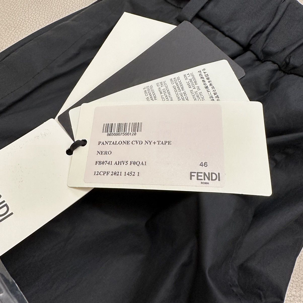 Fendi Fendi Black Nylon Trousers casual Pants cargo Logo Belt Size US 32 / EU 48 - 10 Thumbnail