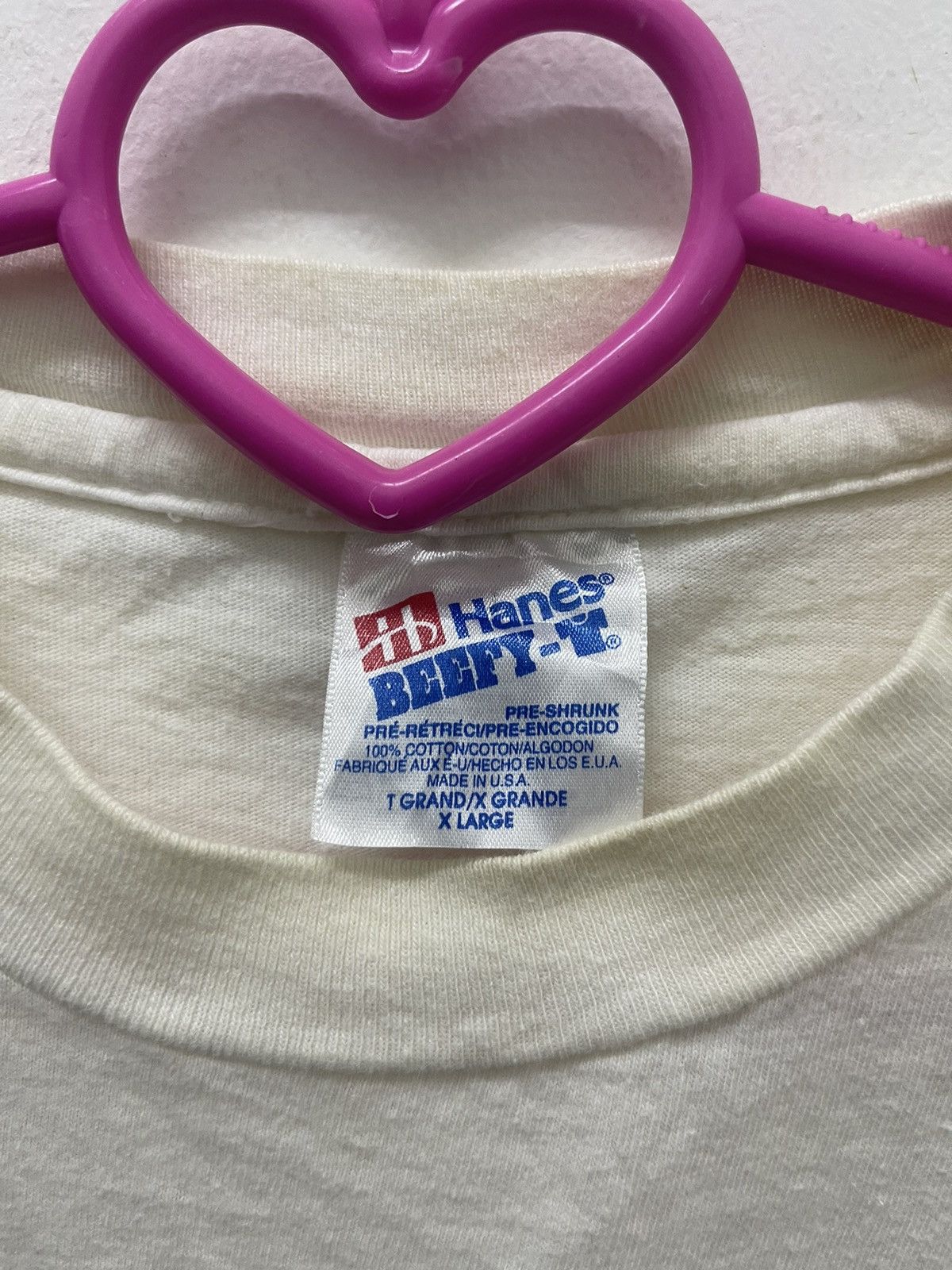 Vintage Rare 90s Vintage BOB 100 FM Turn Your Knob To Bob Hanes Tee Size US XL / EU 56 / 4 - 6 Thumbnail