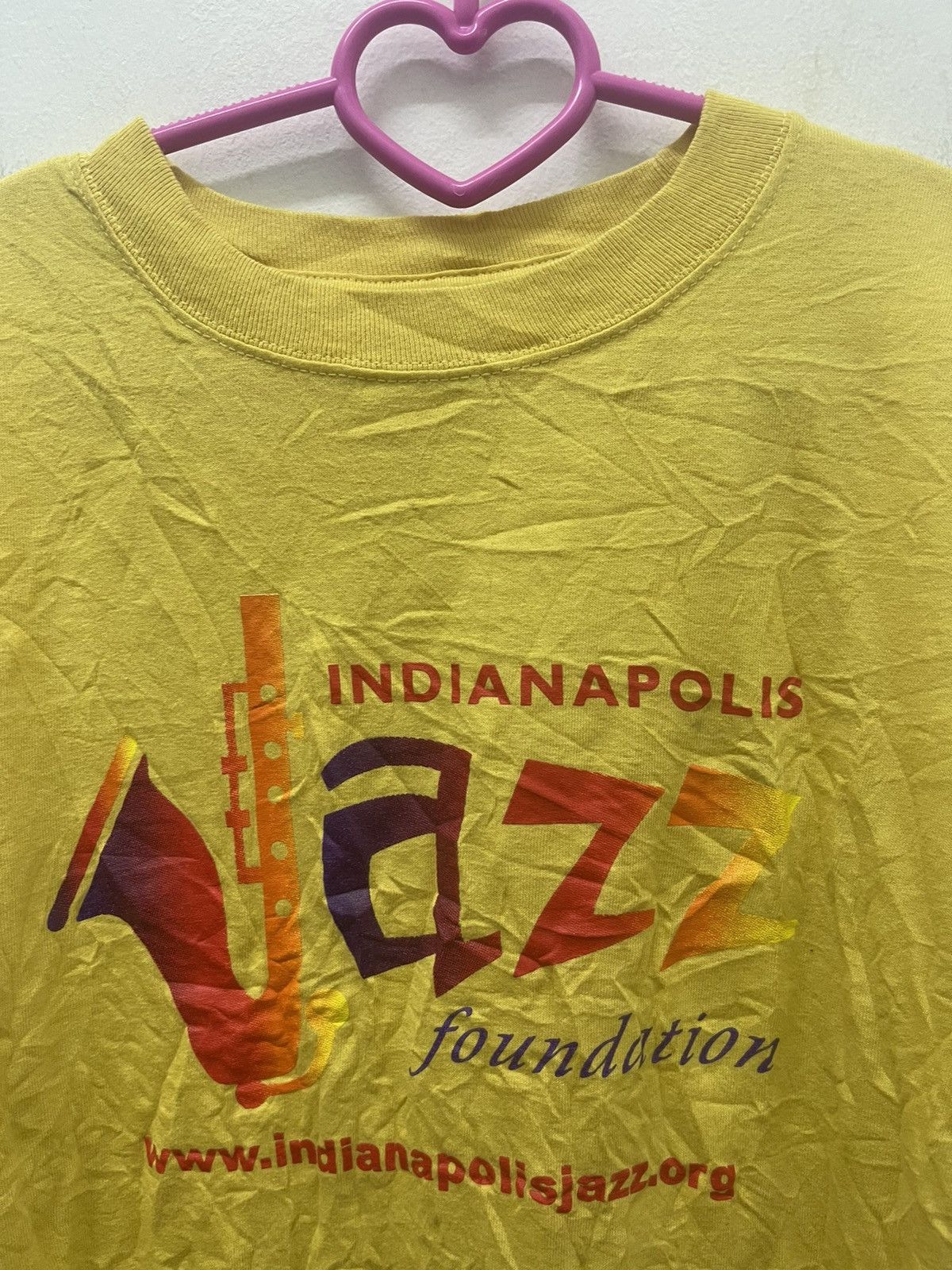 Band Tees Rare Vintage INDIANAPOLIS JAZZ FOUNDATION Tee Size US M / EU 48-50 / 2 - 2 Thumbnail