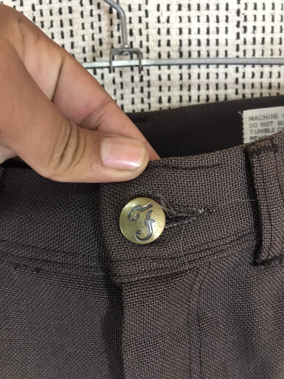 Farah × Vintage ‼️VINTAGE FARAH CASUAL PANTS NICE SUNFADED BROWN vintage look Size 27" / US 4 / IT 40 - 4 Thumbnail