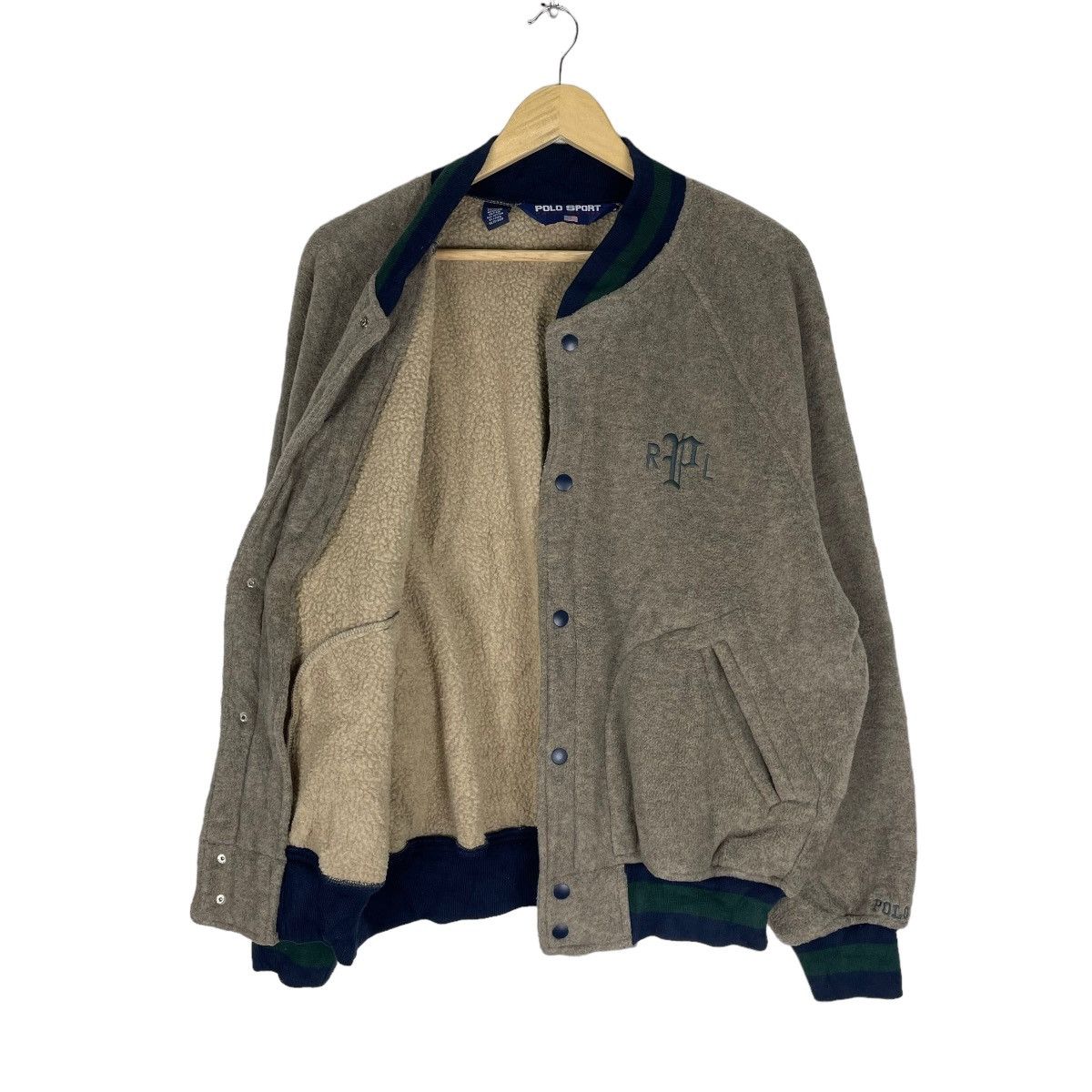 Polo Ralph Lauren × Ralph Lauren 🌟POLO SPORT RL VARSITY SHERPA SNAP BUTTON JACKET Size US M / EU 48-50 / 2 - 5 Thumbnail
