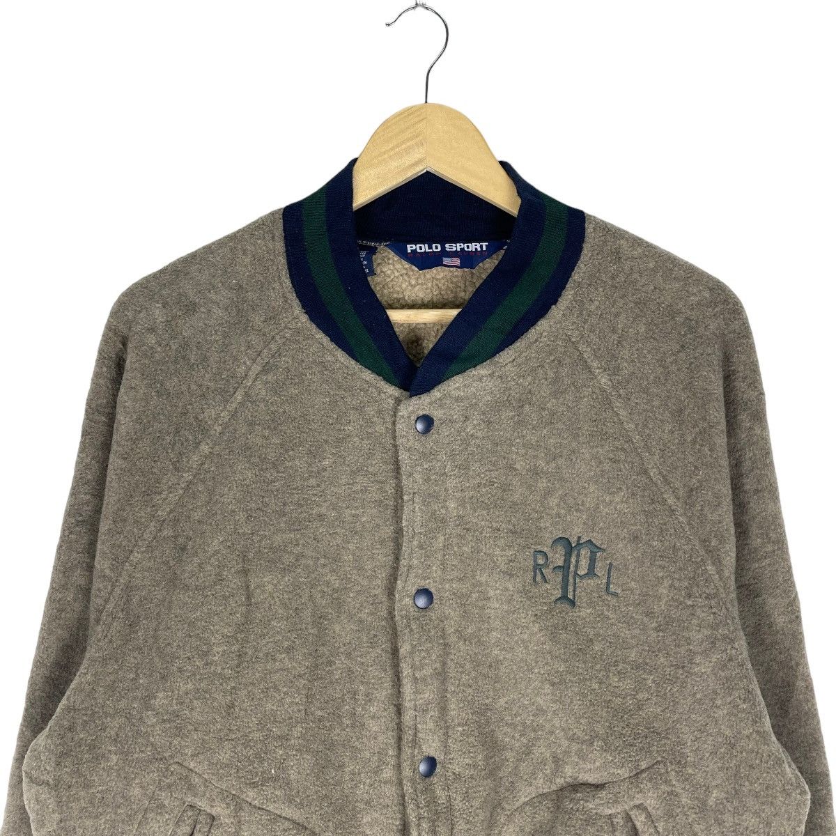 Polo Ralph Lauren × Ralph Lauren 🌟POLO SPORT RL VARSITY SHERPA SNAP BUTTON JACKET Size US M / EU 48-50 / 2 - 2 Thumbnail