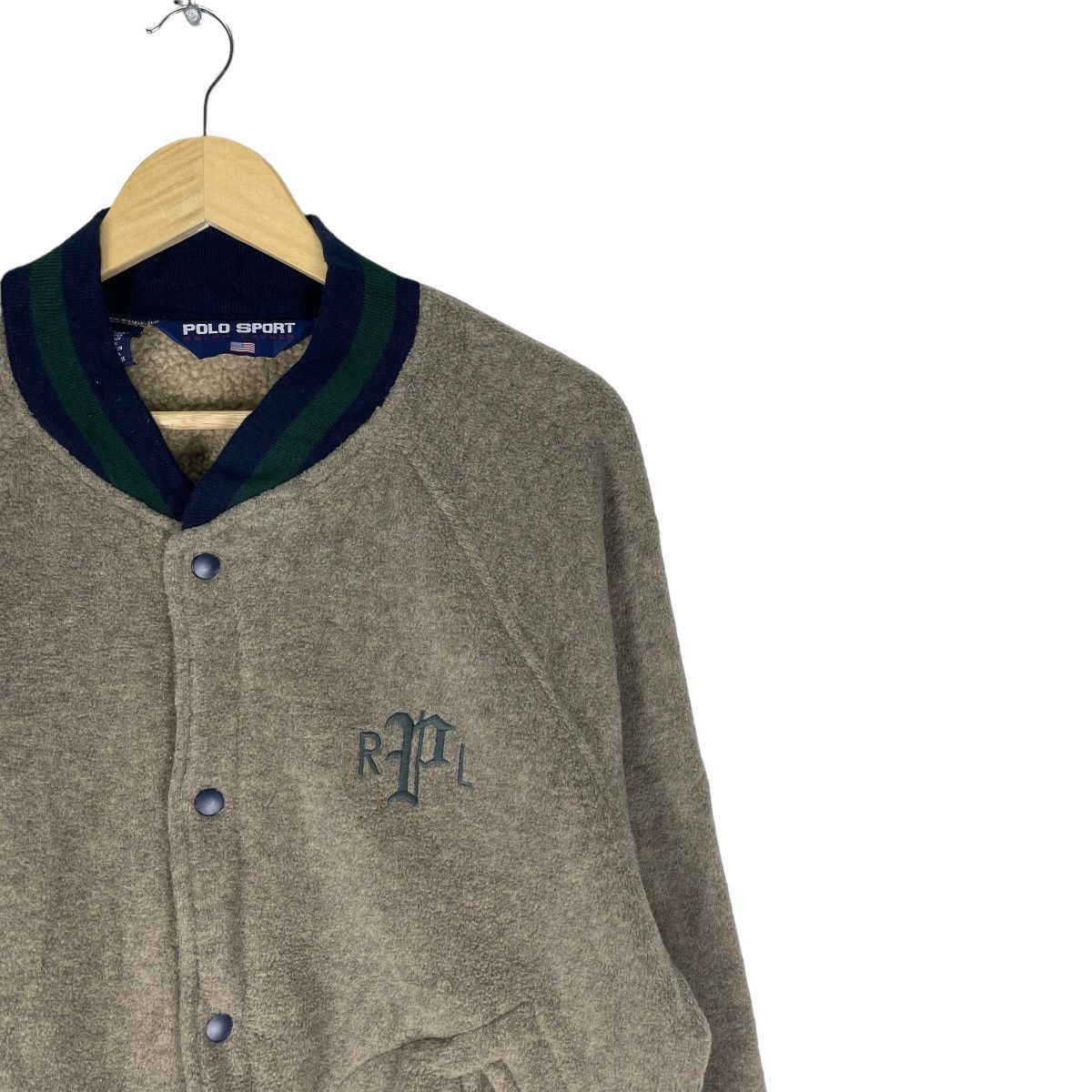 Polo Ralph Lauren × Ralph Lauren 🌟POLO SPORT RL VARSITY SHERPA SNAP BUTTON JACKET Size US M / EU 48-50 / 2 - 3 Thumbnail