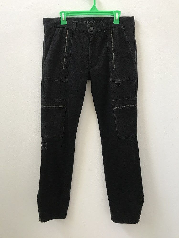 Designer × Japanese Brand ROYAL PALM Japan Zipper Cargo Denim Pant Size US 34 / EU 50 - 1 Thumbnail
