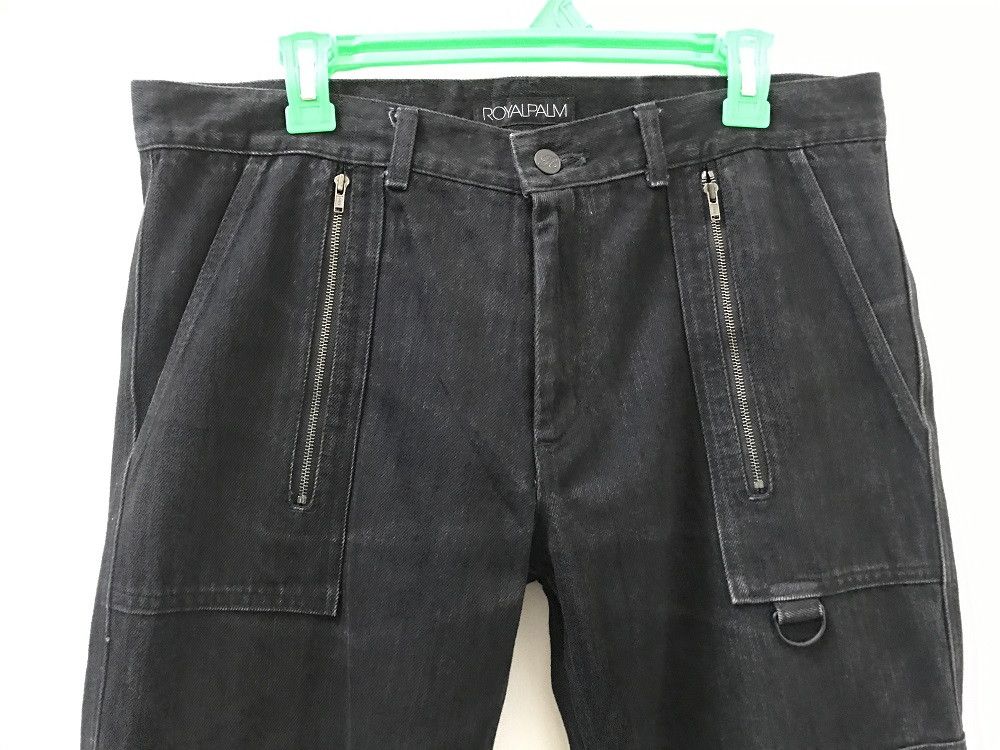 Designer × Japanese Brand ROYAL PALM Japan Zipper Cargo Denim Pant Size US 34 / EU 50 - 2 Thumbnail