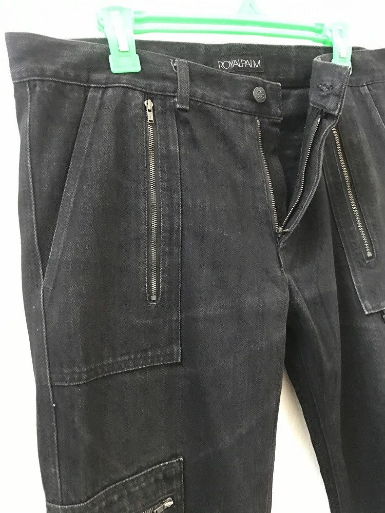 Designer × Japanese Brand ROYAL PALM Japan Zipper Cargo Denim Pant Size US 34 / EU 50 - 4 Thumbnail