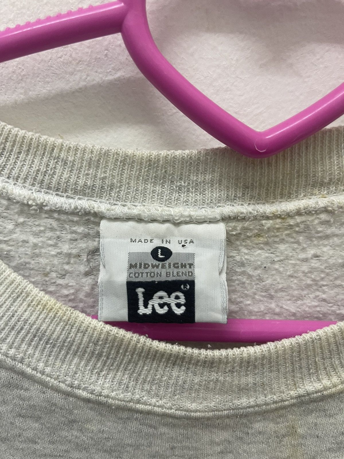 Lee Rare 90s Vintage LEE Spell Out Big Logo Made in USA Size US L / EU 52-54 / 3 - 3 Thumbnail