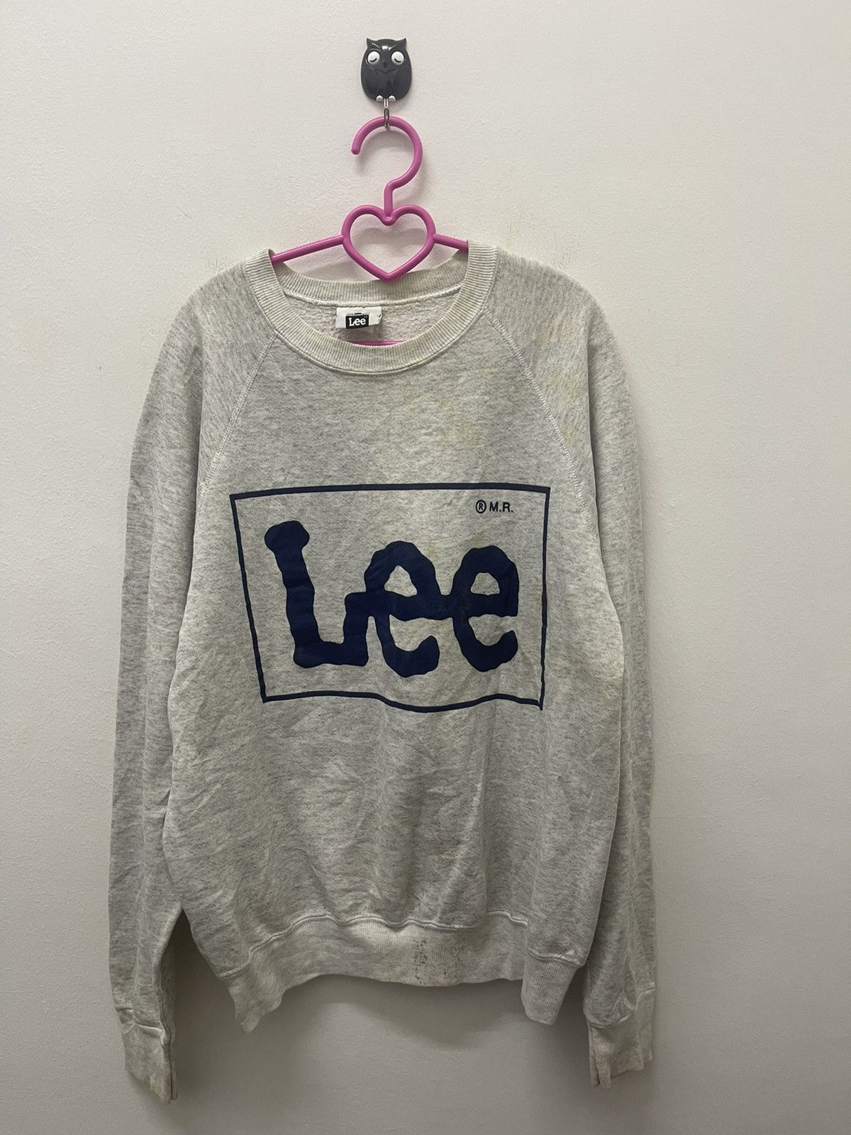 Lee Rare 90s Vintage LEE Spell Out Big Logo Made in USA Size US L / EU 52-54 / 3 - 1 Thumbnail