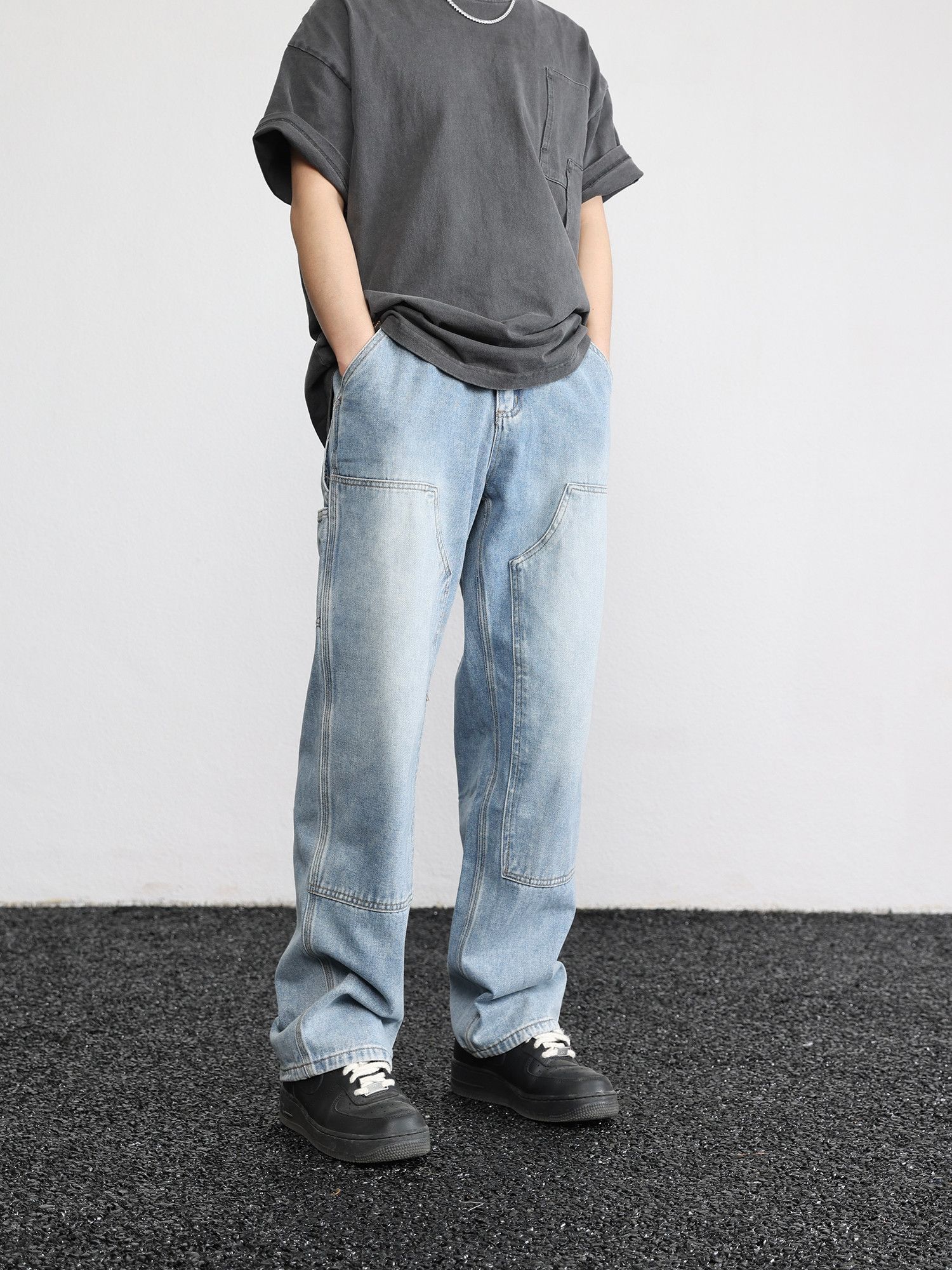 washed fade carpenter cargo pants