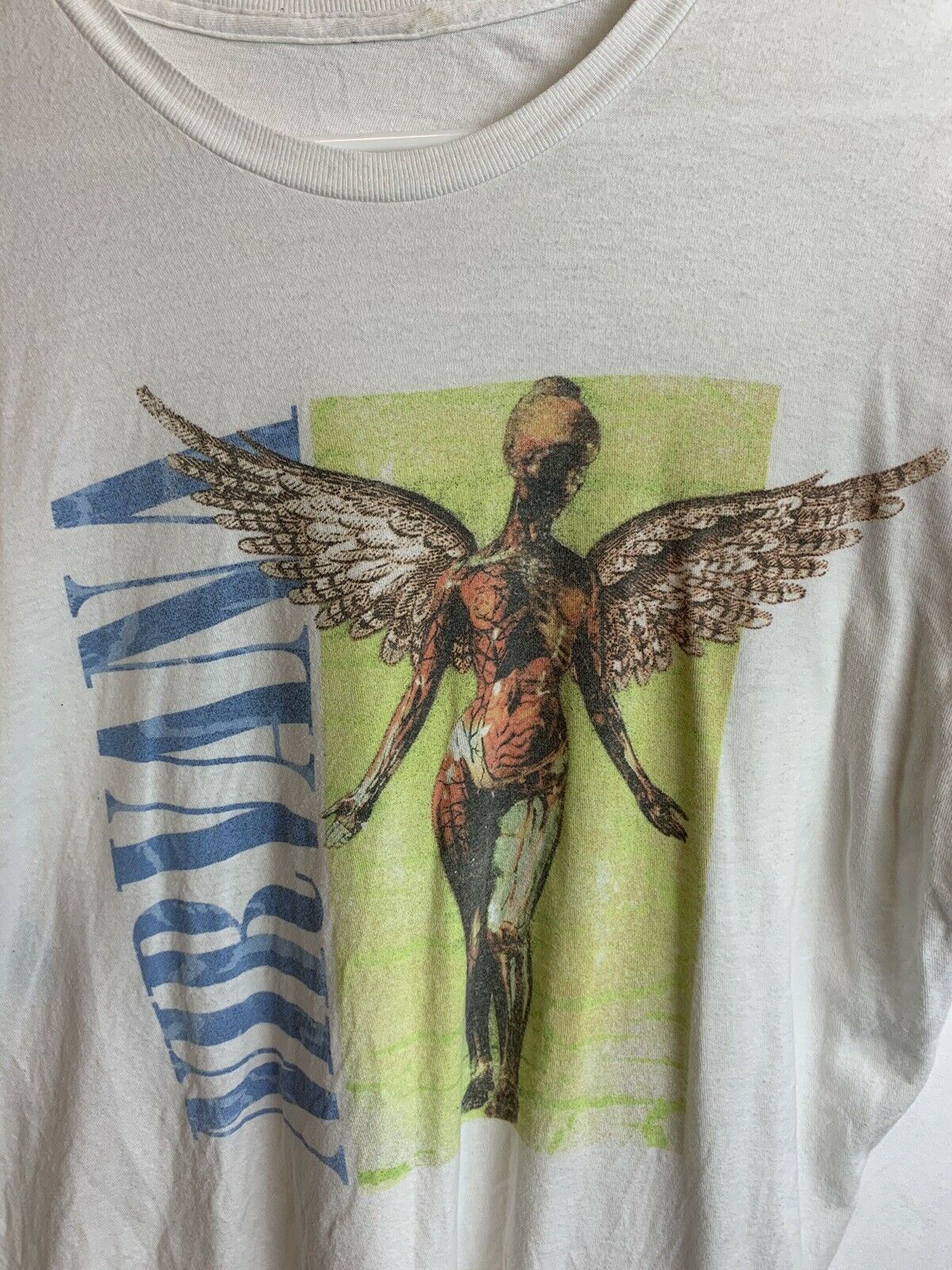 Band Tees × Vintage Nirvana In Utero White rock curt cobain - not jacket hoodie Size US XL / EU 56 / 4 - 3 Thumbnail