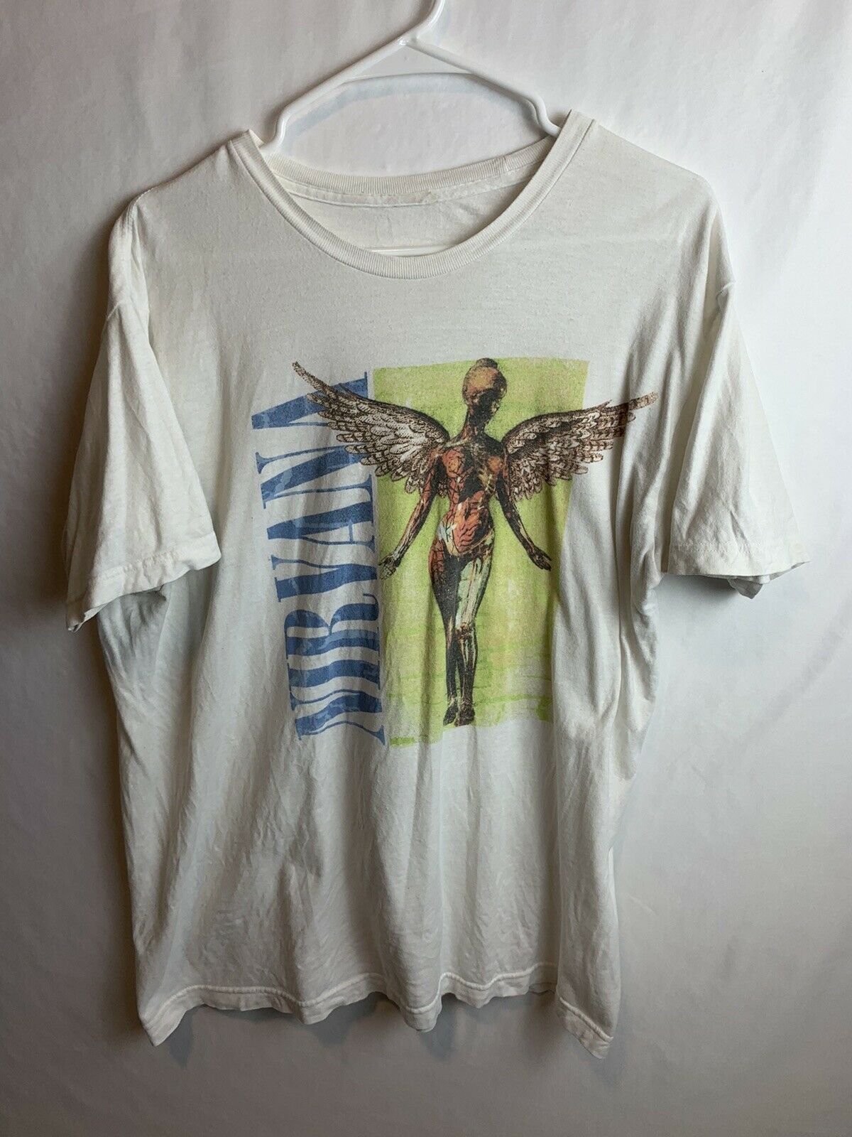 Band Tees × Vintage Nirvana In Utero White rock curt cobain - not jacket hoodie Size US XL / EU 56 / 4 - 1 Thumbnail