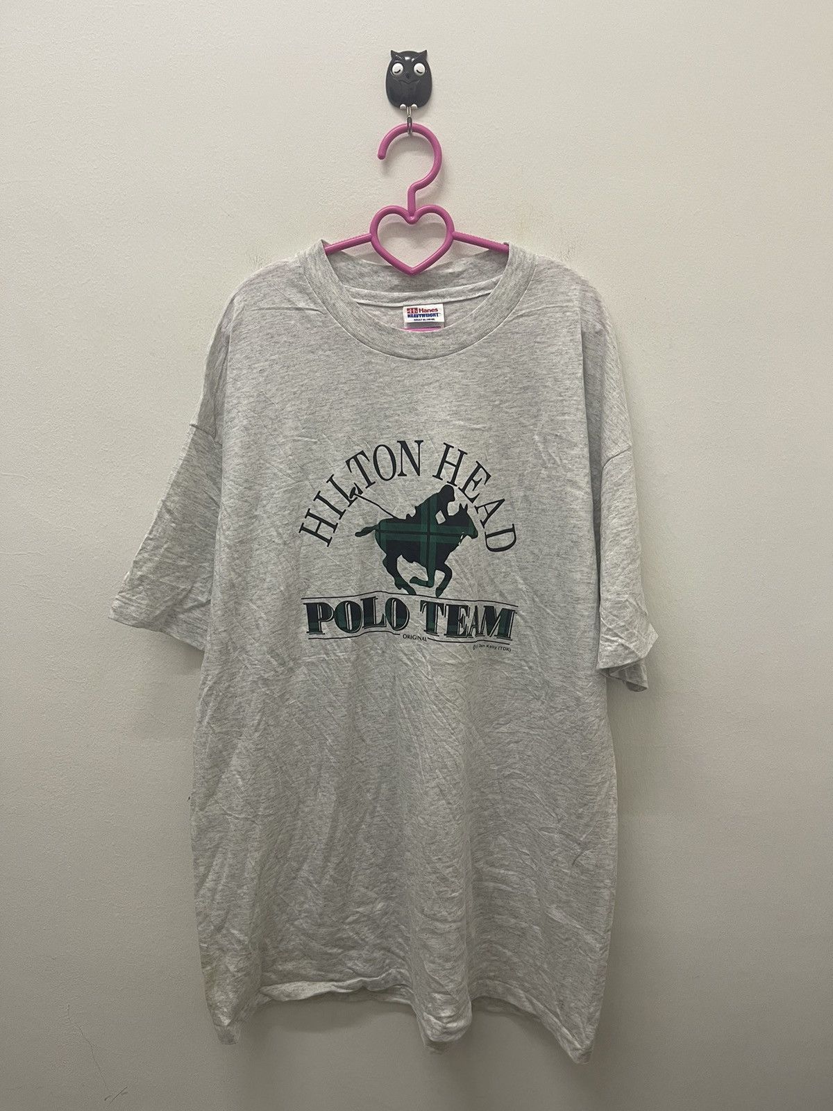 Vintage Rare 80s Vintage HILTON HEAD POLO TEAM 1983 Hanes Tee Size US XL / EU 56 / 4 - 1 Thumbnail