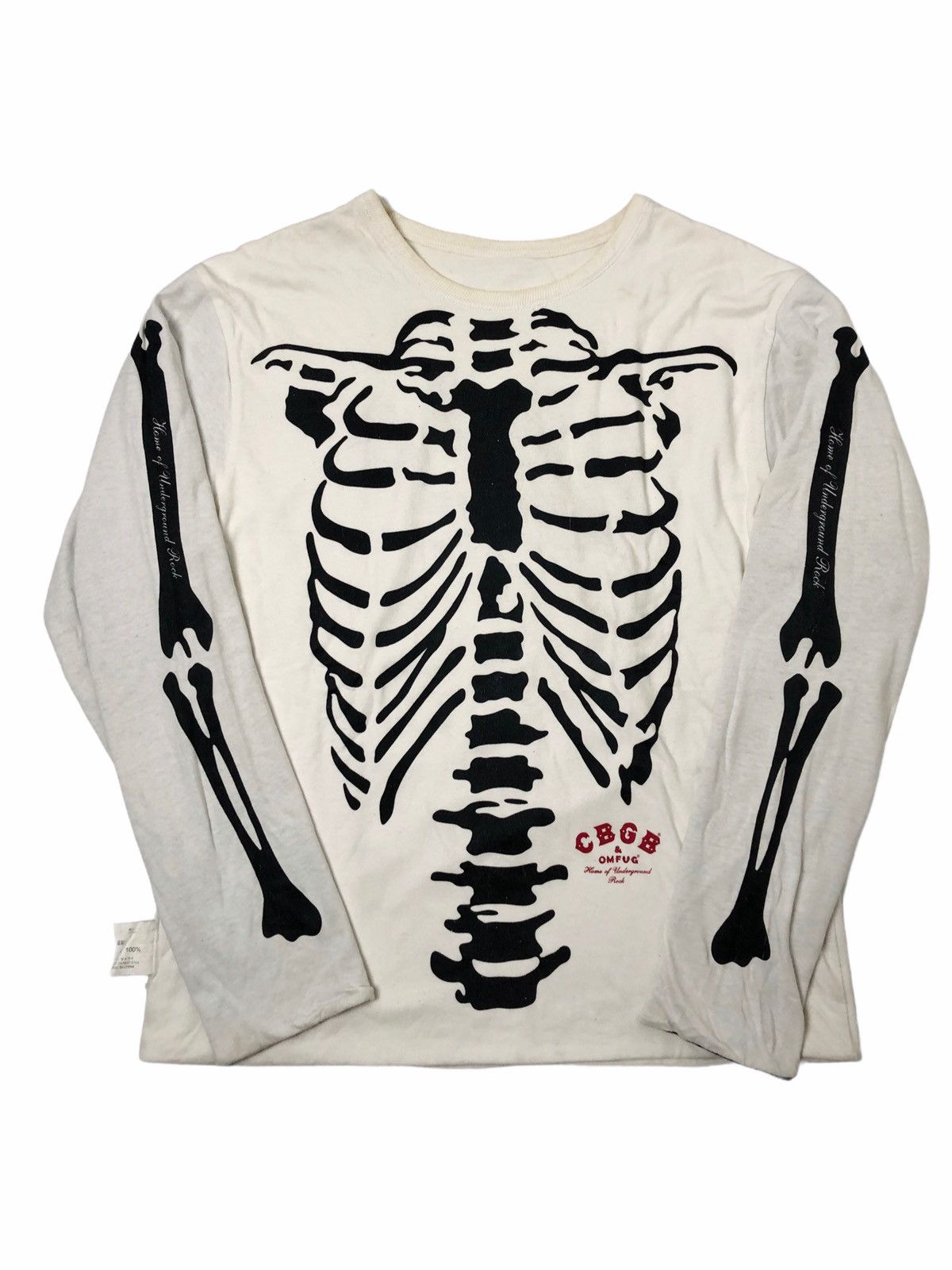 Vintage 📣FINAL DROP📣1990s CBGB Reversible Skeleton Longsleeve Size US L / EU 52-54 / 3 - 1 Thumbnail