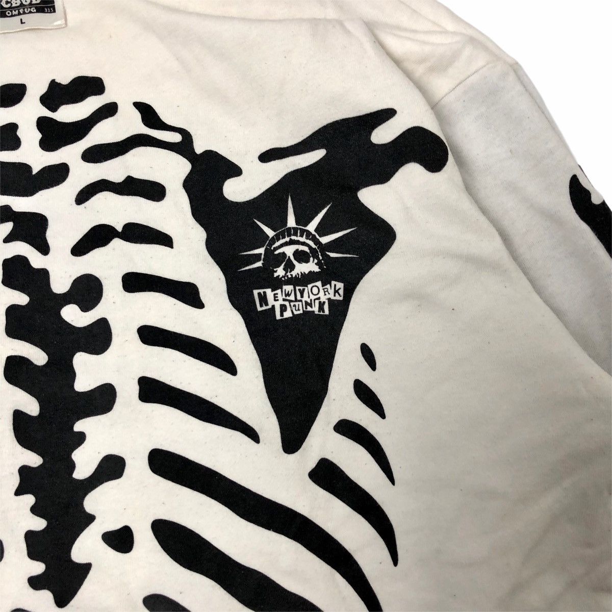 Vintage 📣FINAL DROP📣1990s CBGB Reversible Skeleton Longsleeve Size US L / EU 52-54 / 3 - 7 Thumbnail