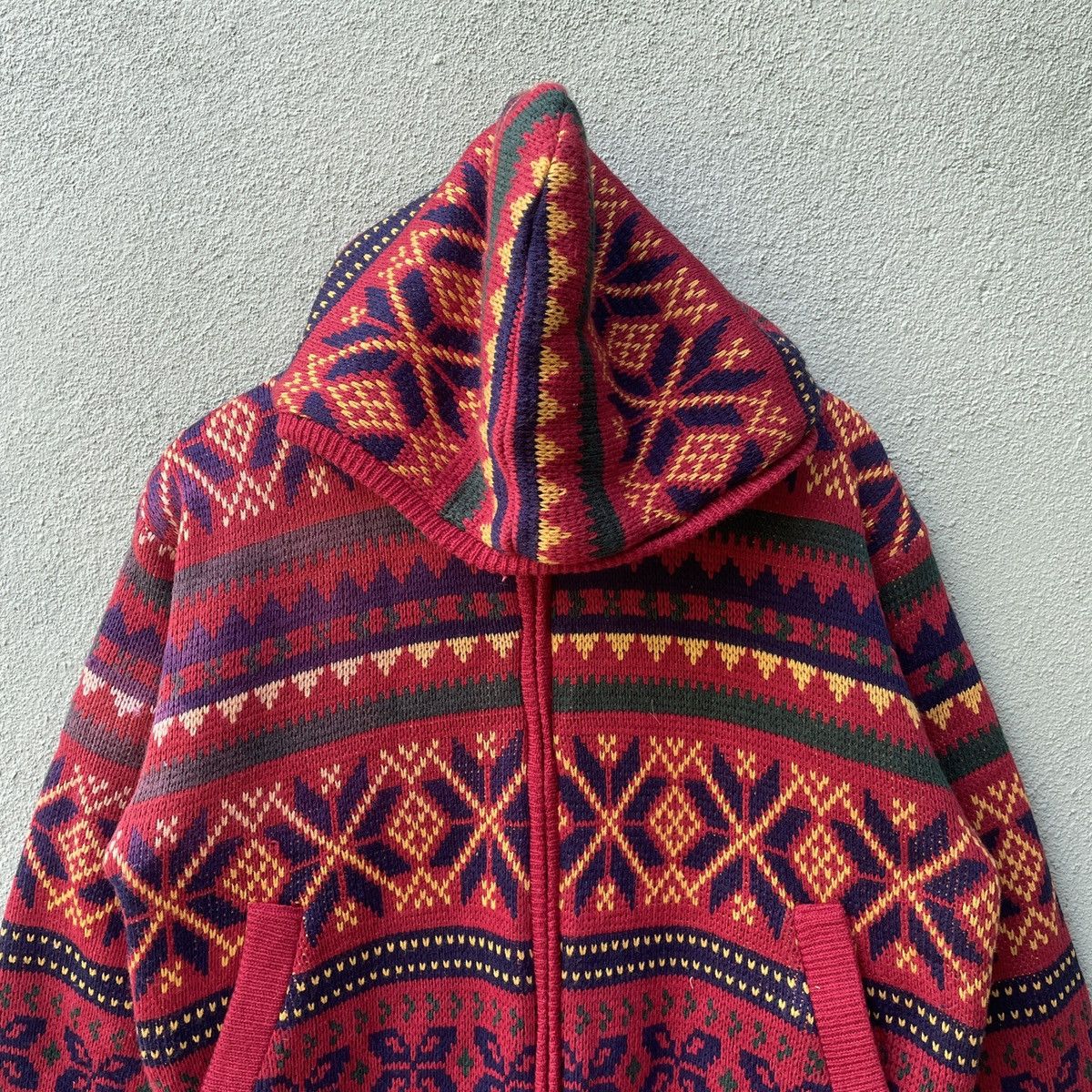 Japanese Brand Japanese Vintage Native Tribal Design Zipper Hooded Jacket Size US L / EU 52-54 / 3 - 4 Thumbnail