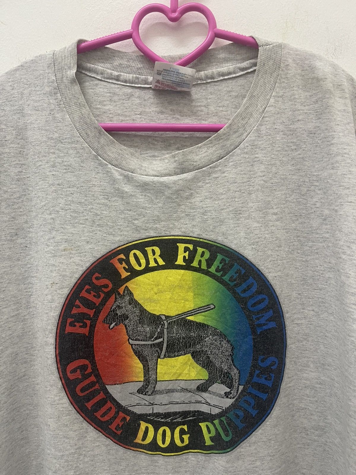 Vintage Rare Vintage EYES FOR FREEDOM Guide Dog Puppies Hanes USA Size US XL / EU 56 / 4 - 2 Thumbnail